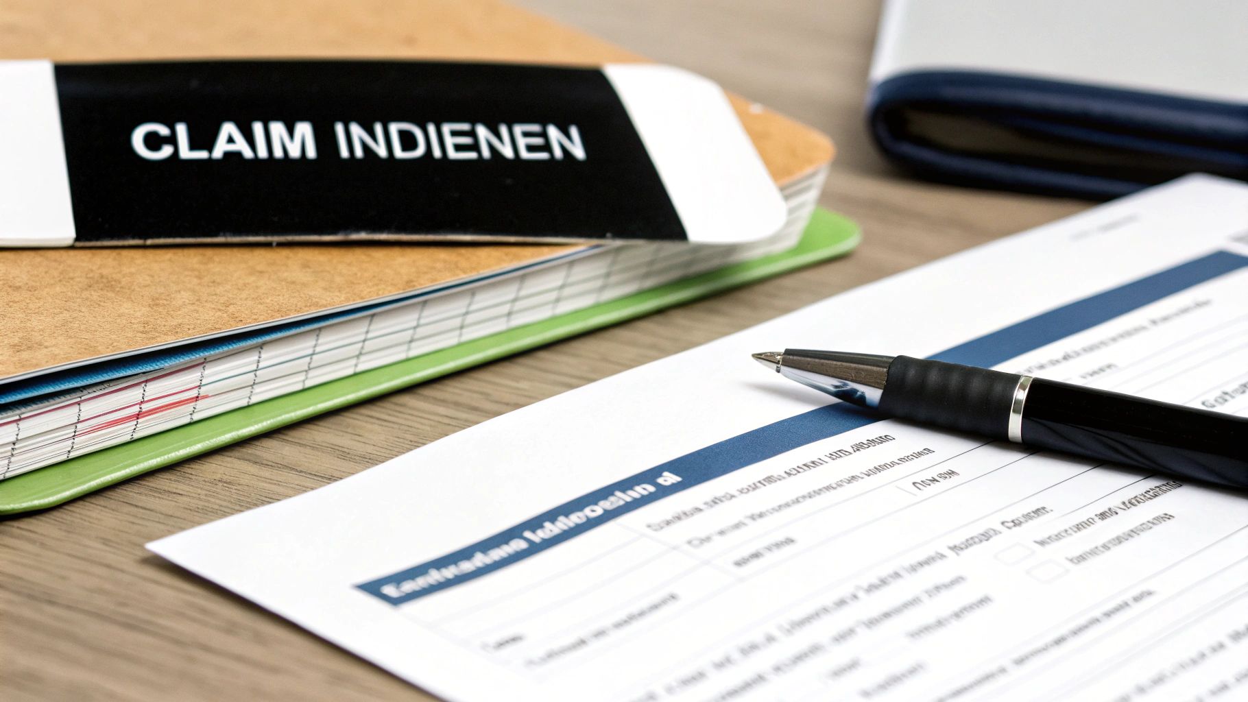 Een persoon die een online claimformulier invult