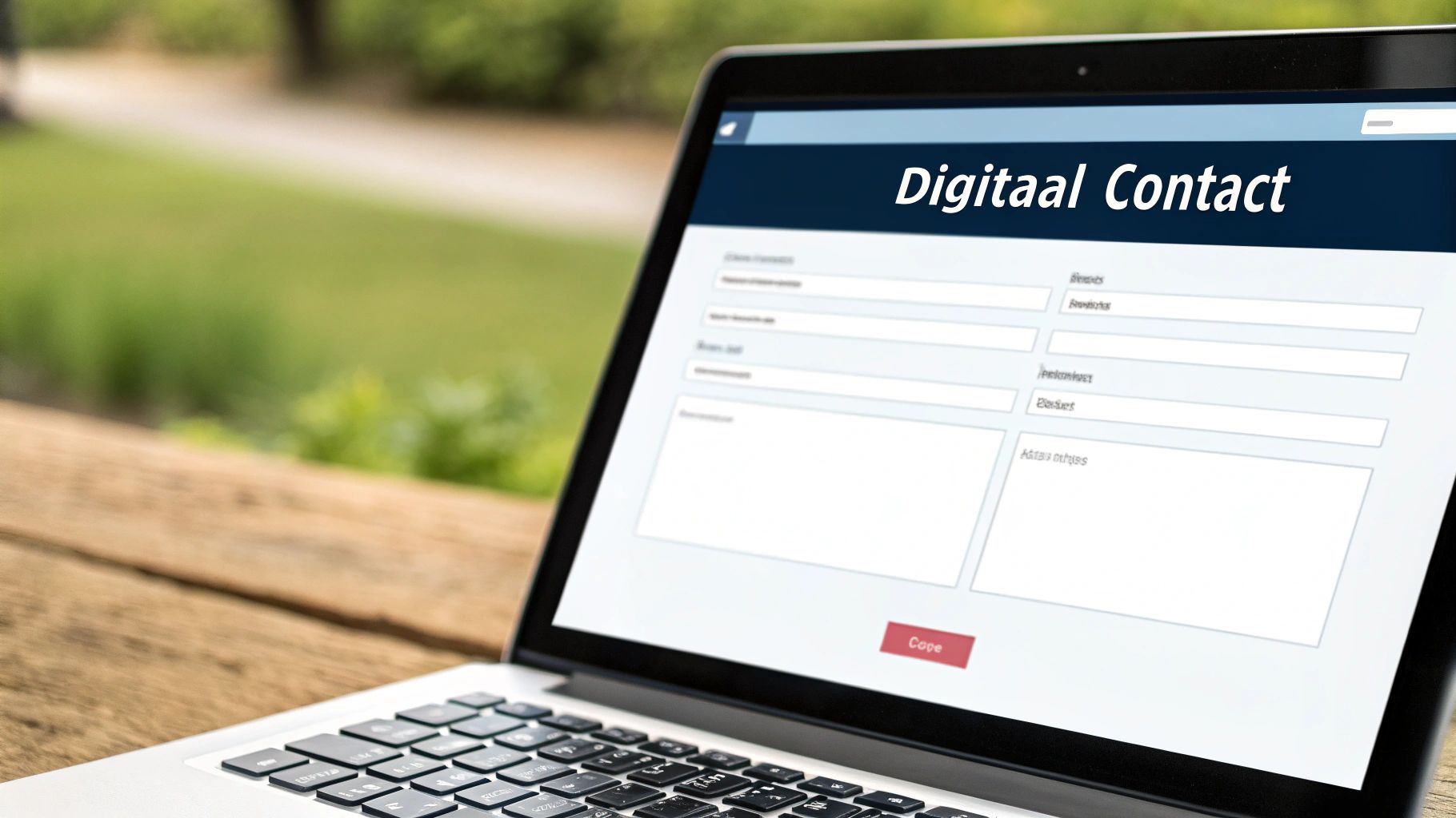 Een persoon die verschillende contactopties overweegt op een scherm