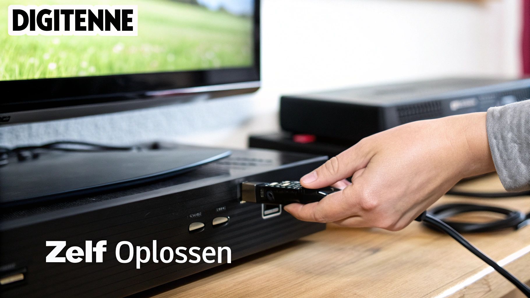 Een persoon die een tablet gebruikt om online gegevens aan te passen