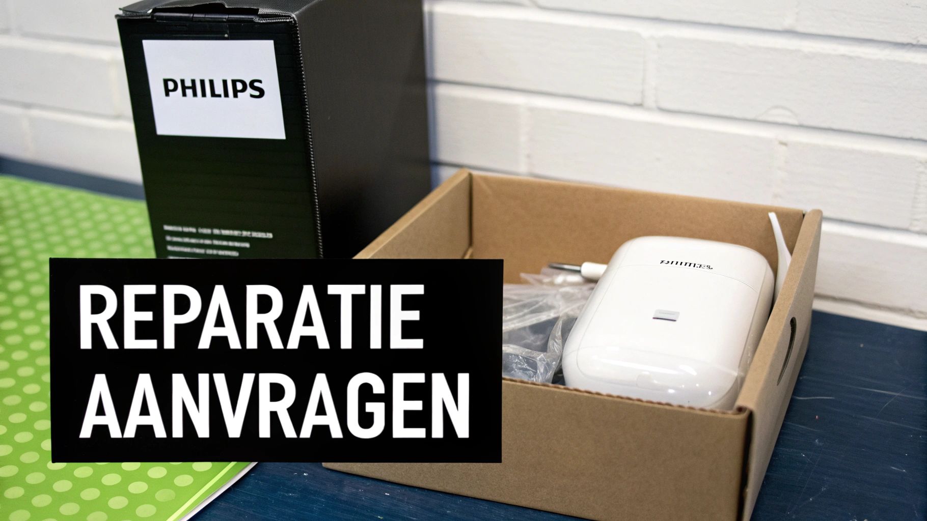 Een technicus die een defect elektronisch apparaat repareert.