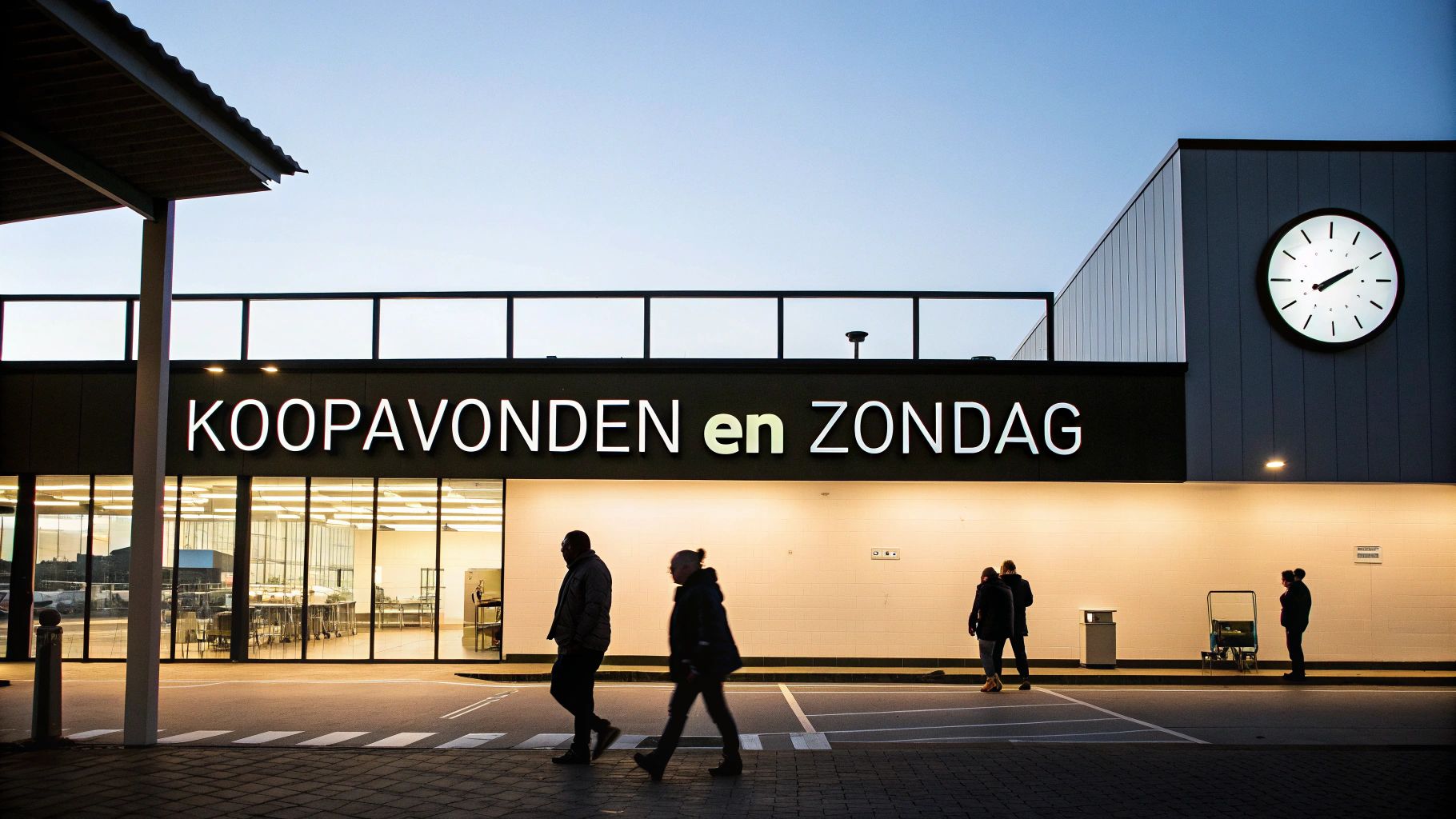 Een Gamma bouwmarkt in de avond