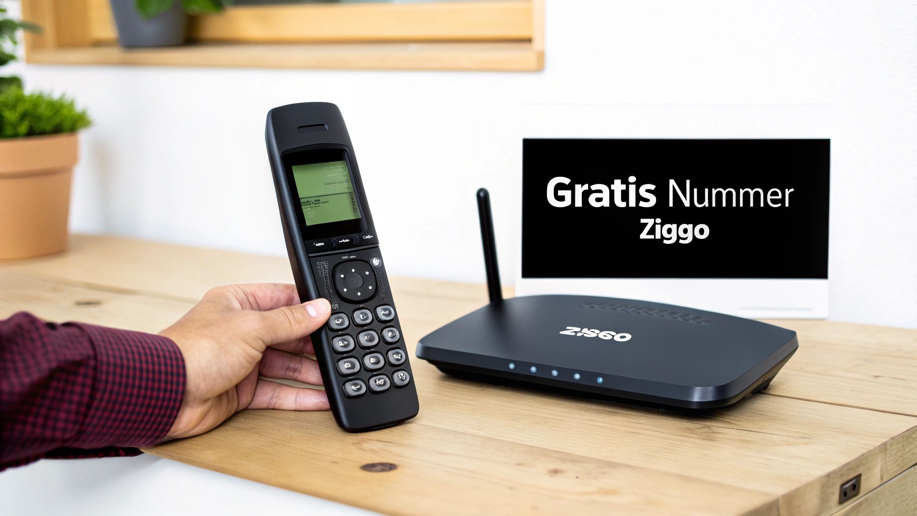 Een medewerker van de klantenservice met een headset op, klaar om vragen te beantwoorden.