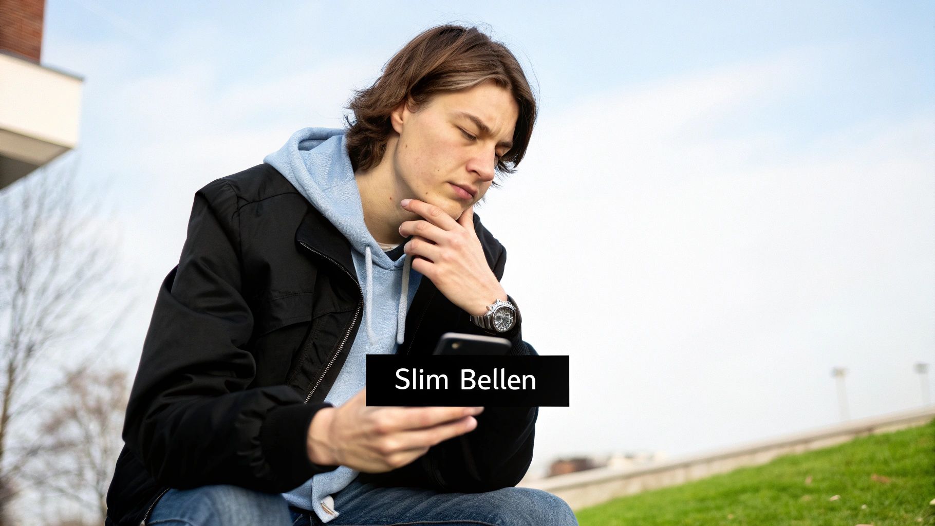 Een klant die tevreden is na een telefoongesprek met de klantenservice van Essent.