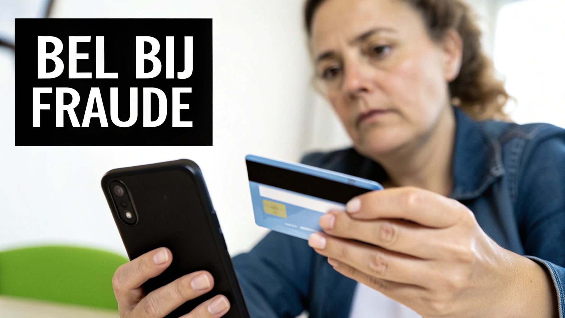 Afbeelding van een noodknop om fraude te melden