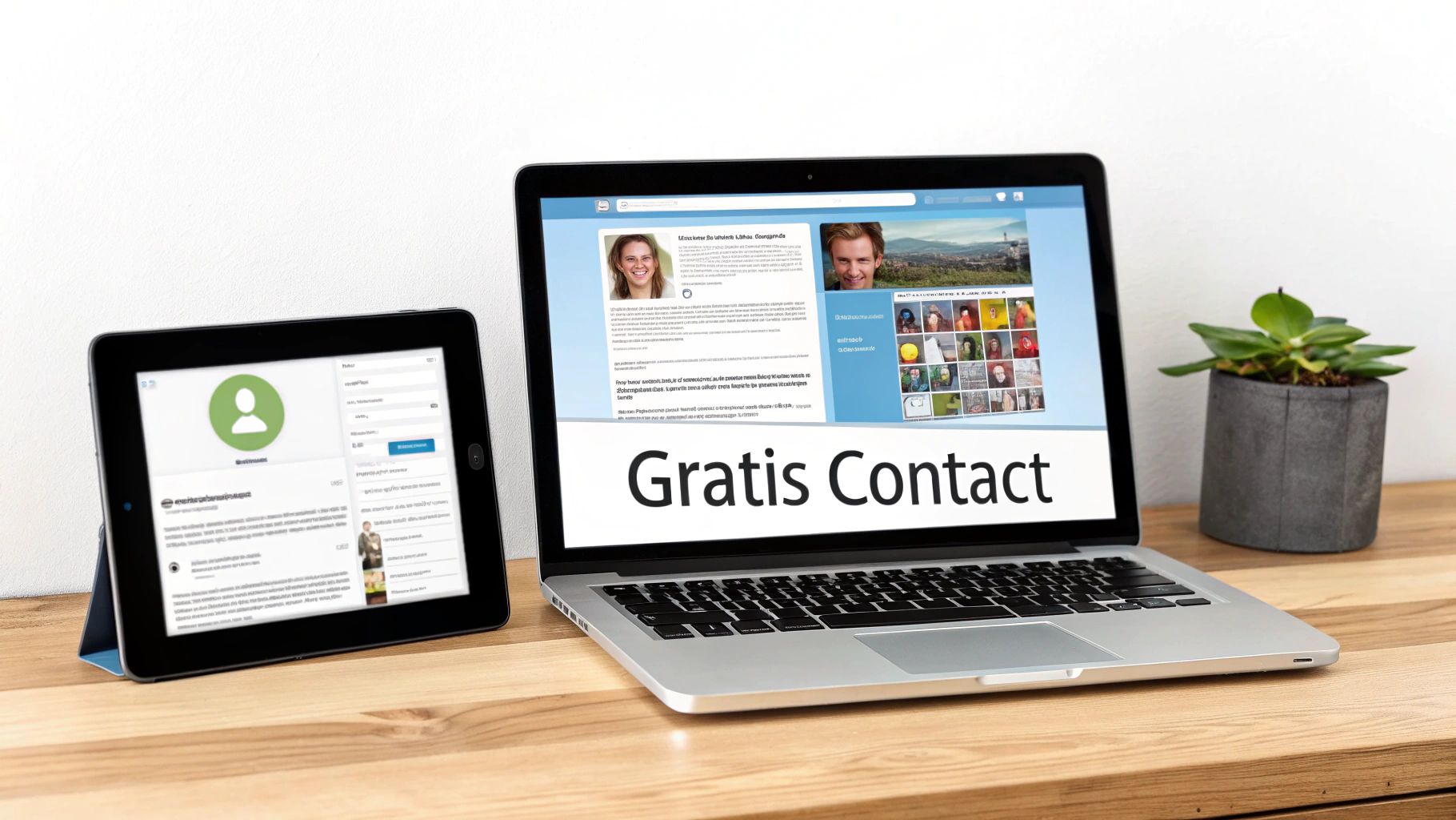 Een persoon die de Ziggo klantenservice contacteert via een laptop.