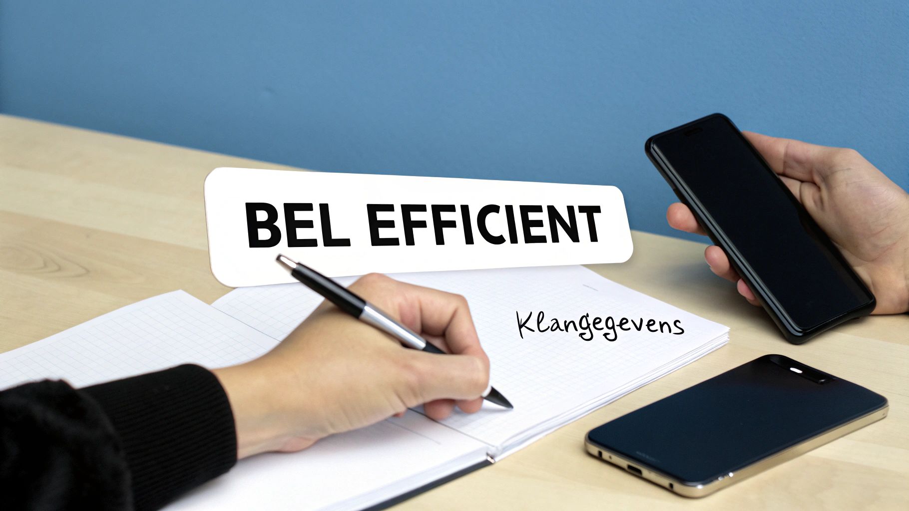 Person die met de klantenservice belt