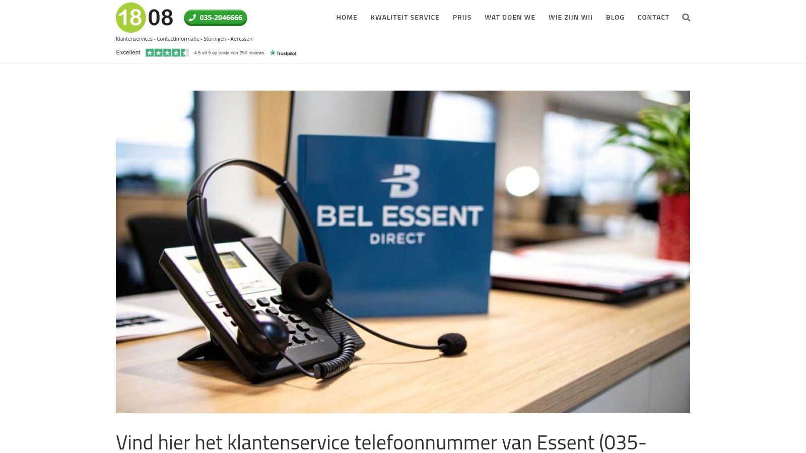 18-08.nl – verzamelsite met Essent contactinformatie