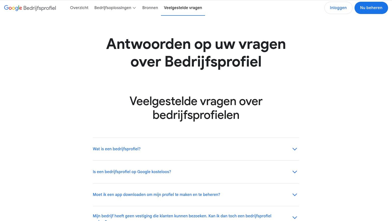 Google Maps / Google Bedrijfsprofiel
