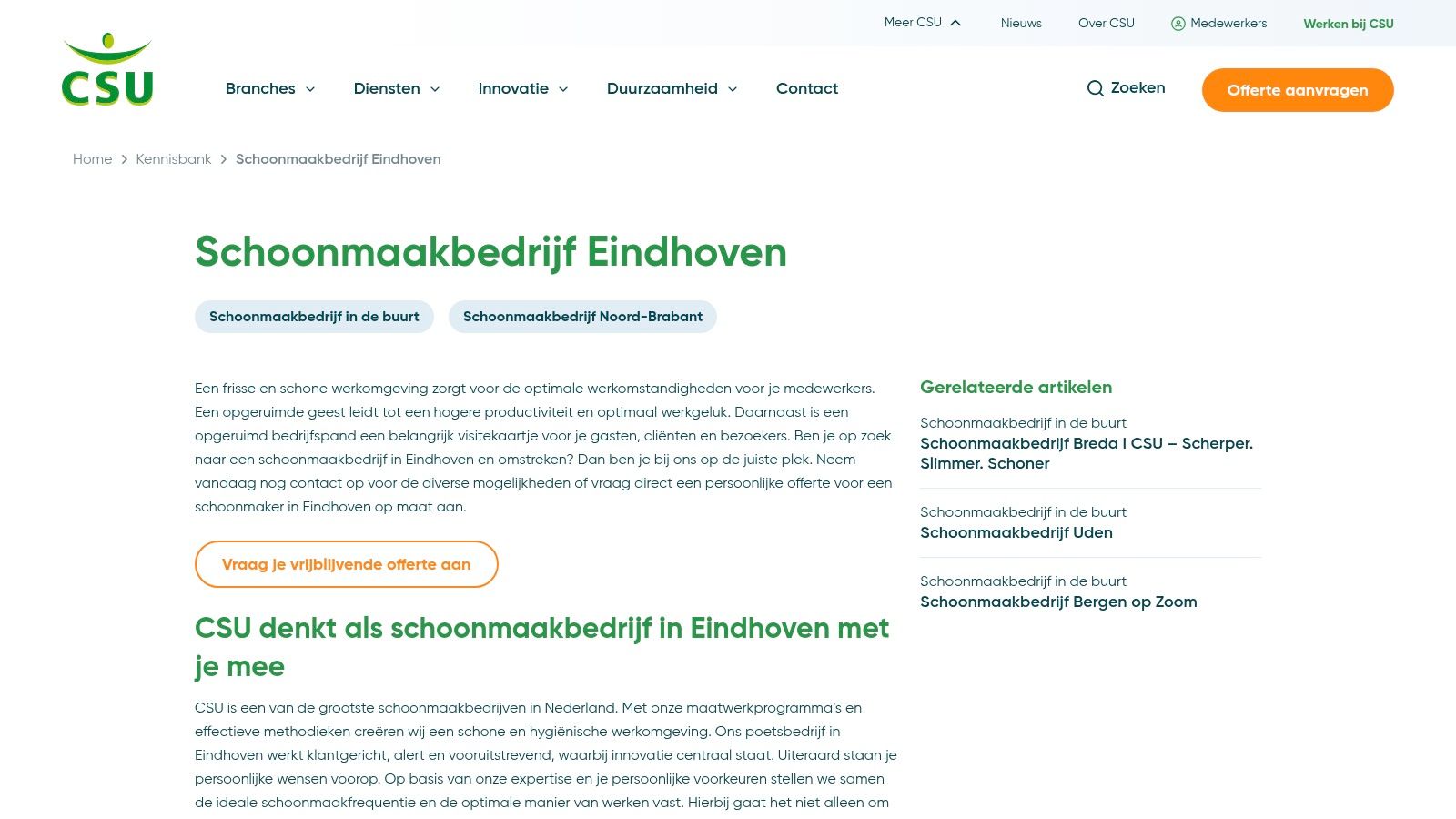 CSU – Schoonmaakbedrijf Eindhoven