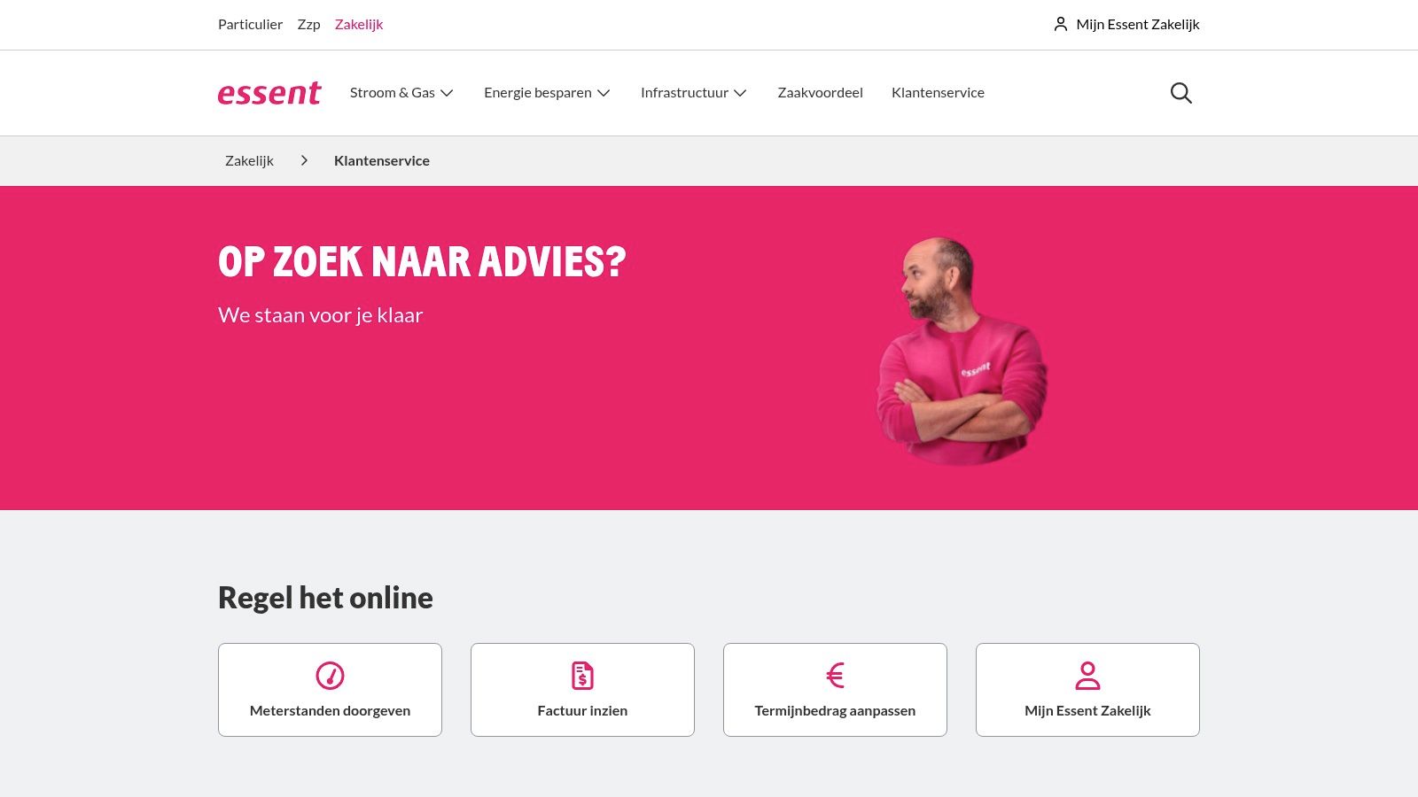 Essent Zakelijk – Klantenservice (officieel, voor ondernemers)