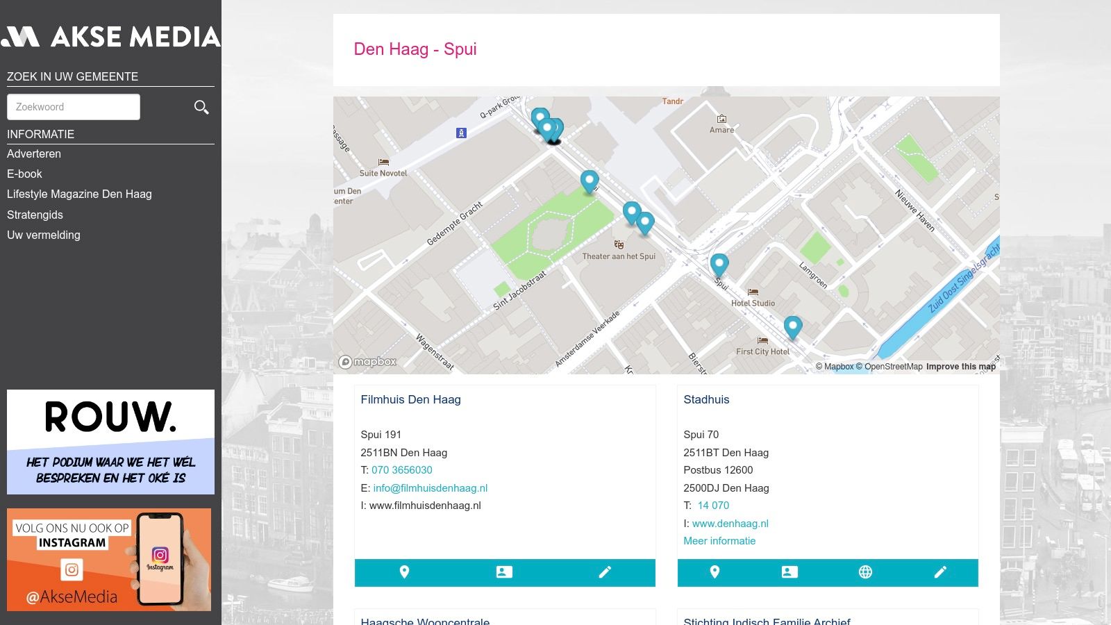 Den Haag Smartmap – Spui (Stadsdeelkantoor Centrum)