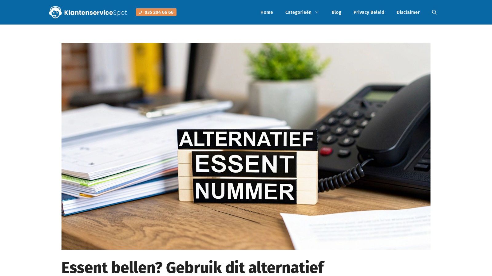 KlantenserviceSpot – alternatieve telefoonnummers en tips