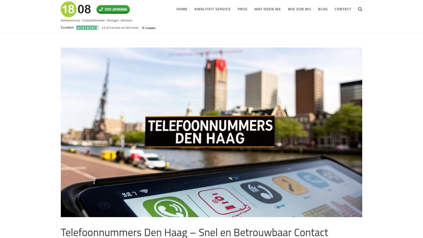 Telefoonnummers Den Haag – Snel en Betrouwbaar Contact via 1808