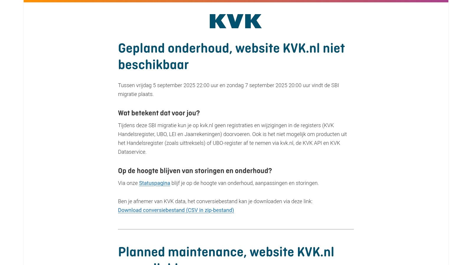 KVK – Uittreksel Handelsregister (officieel)
