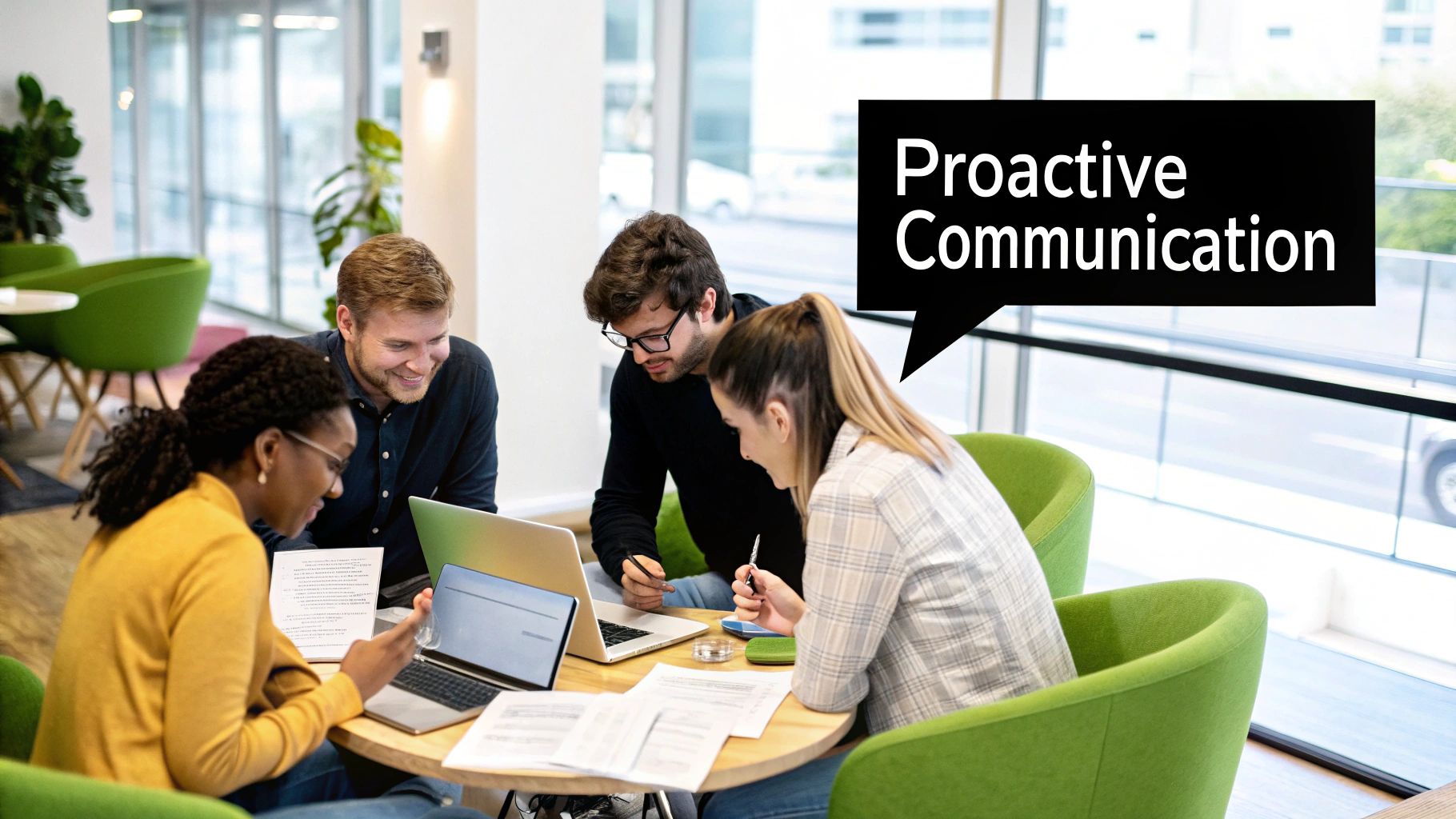 Proactive Communication and Regular Check-ins