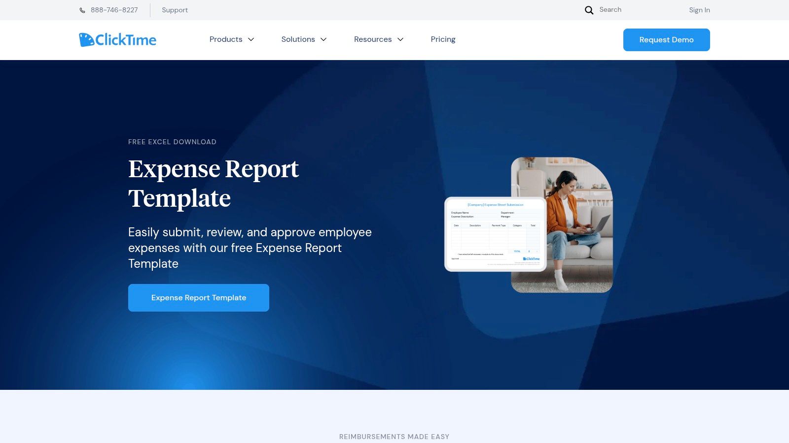 ClickTime (free Excel expense report)