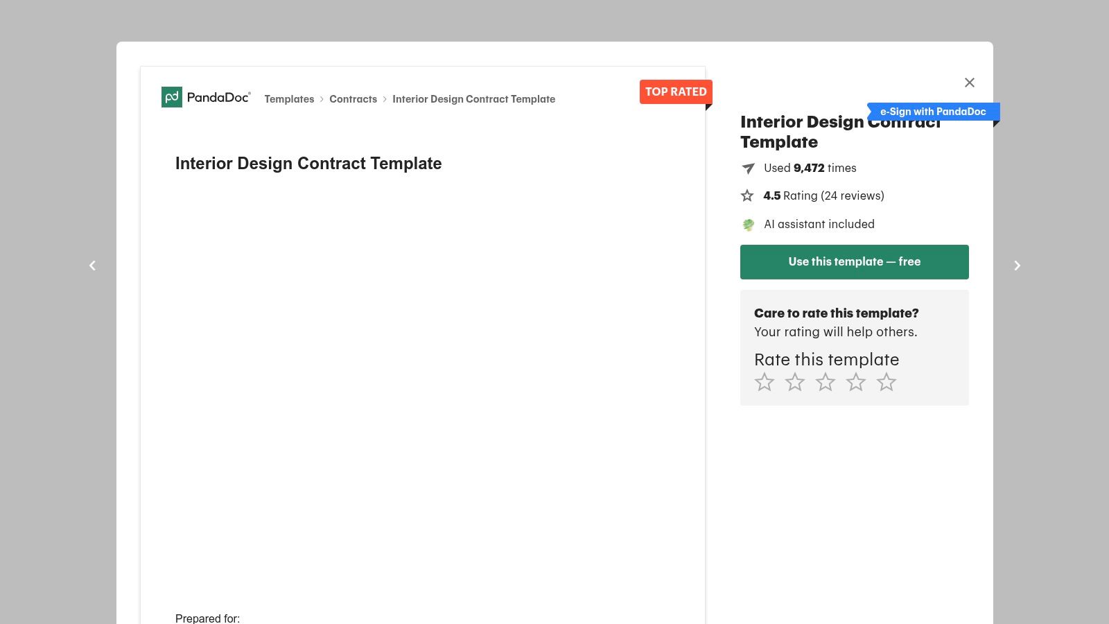 PandaDoc – Free Interior Design Contract Template