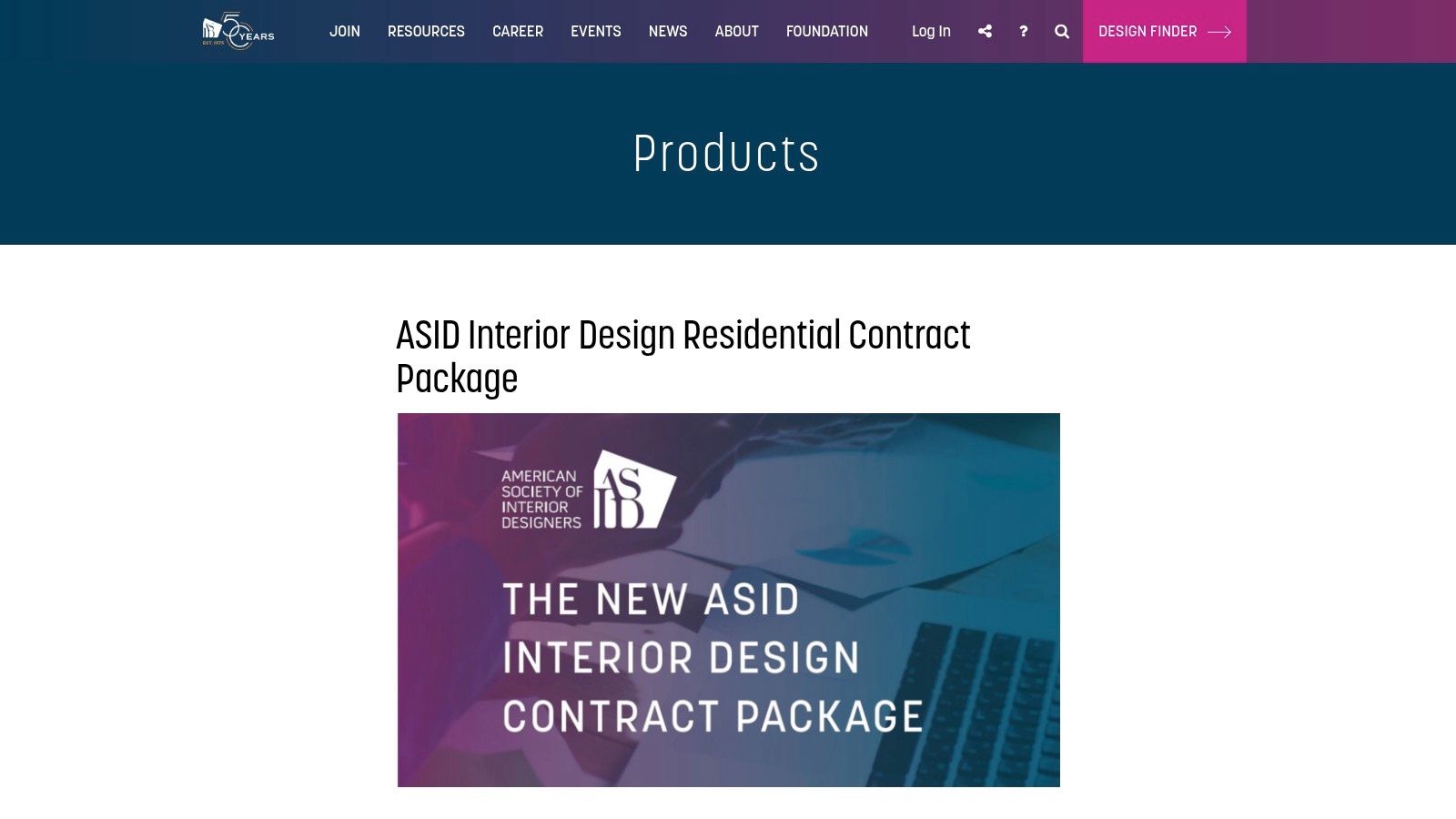 American Society of Interior Designers (ASID) – Residential Contract Package