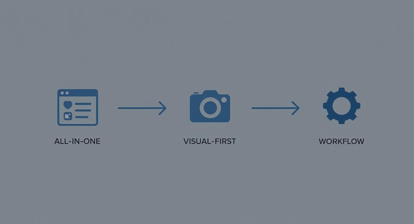 Infographic about how to automate social media posts