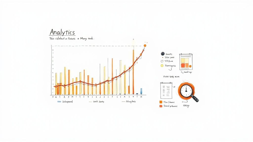 A dashboard showing social media analytics charts and graphs, indicating data-driven strategy.