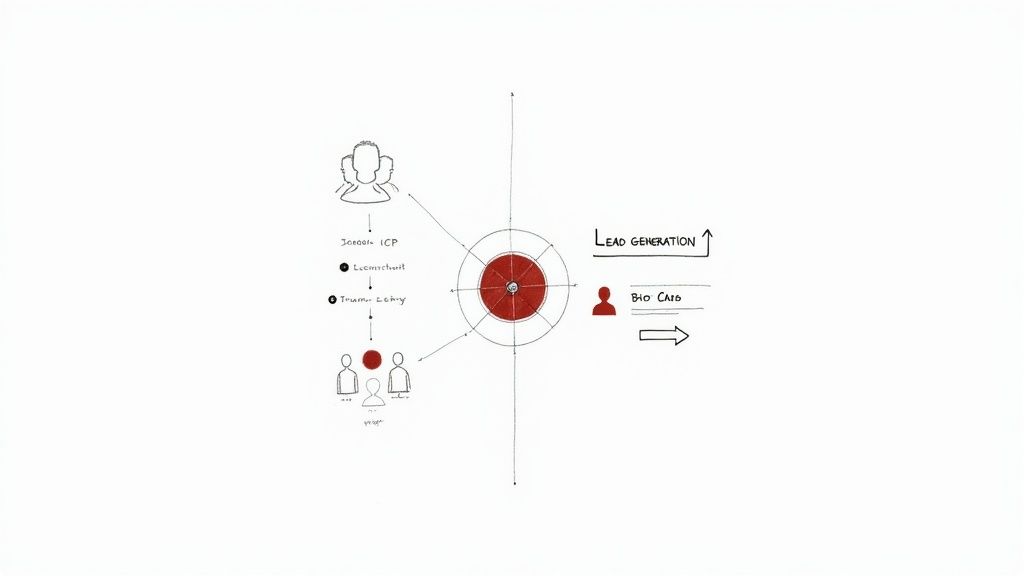 Close-up of a person's hands typing on a laptop with a smartphone nearby, indicating content creation for social media.