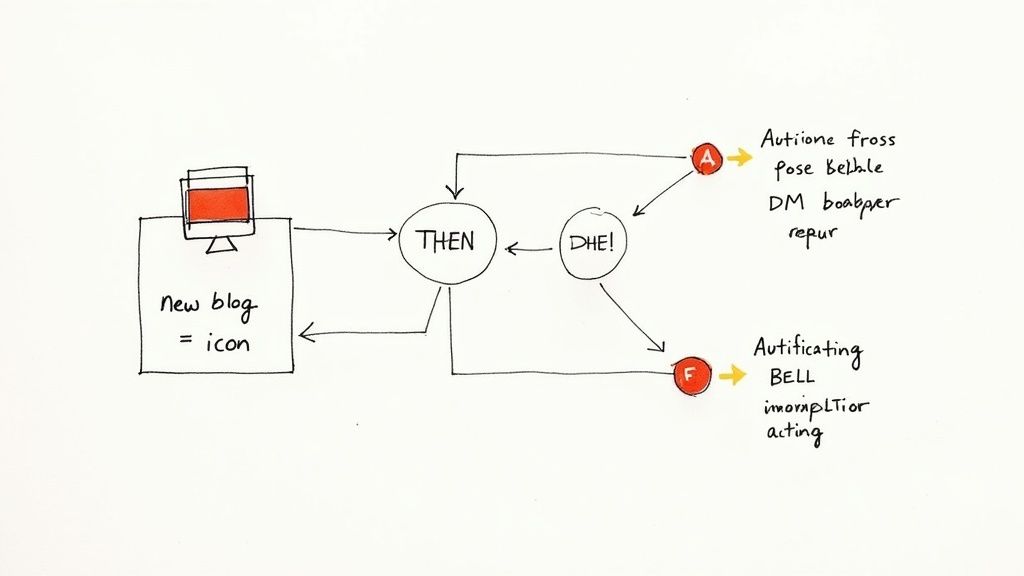 Screenshot from https://zapier.com/ showing the interface for creating automated workflows.
