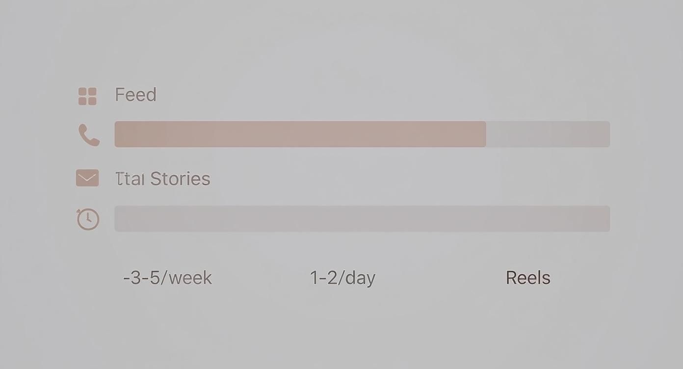Infographic about social media posting schedule template