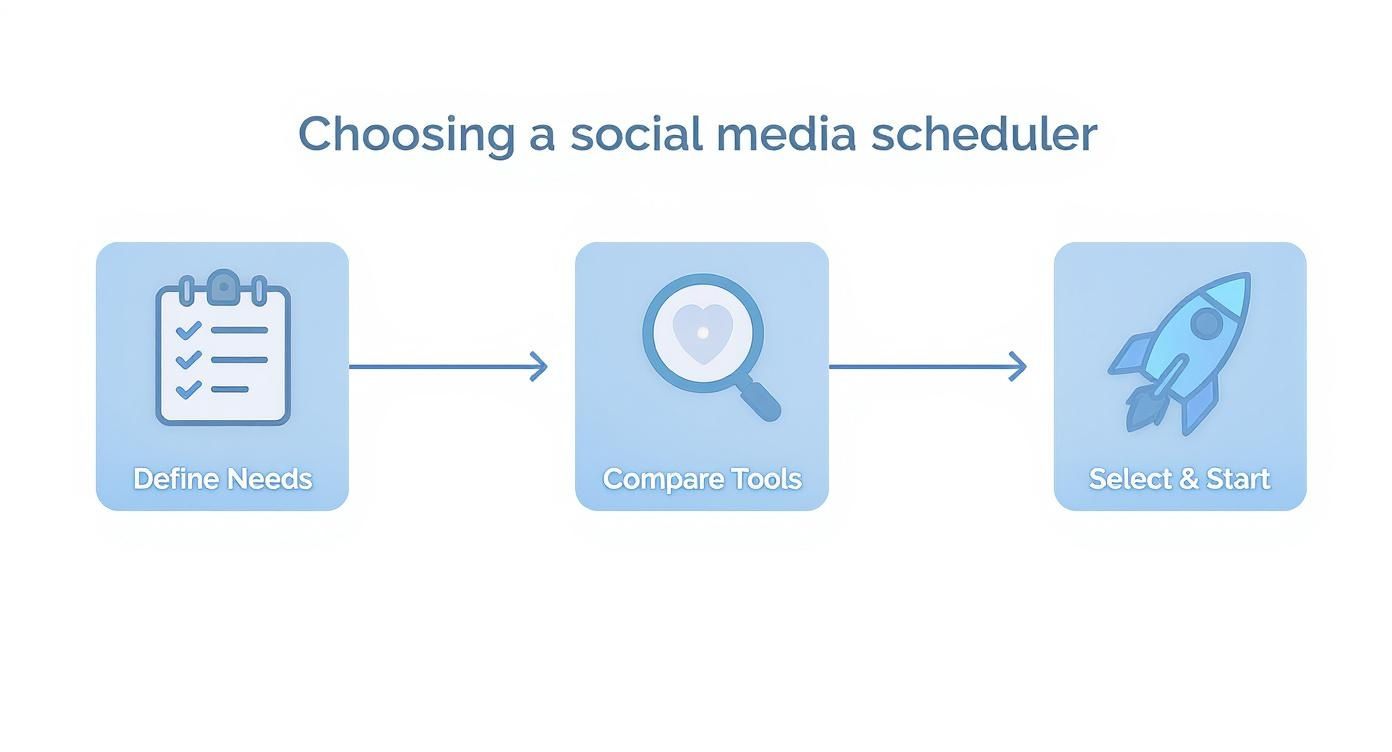 Infographic about social media scheduler for small business