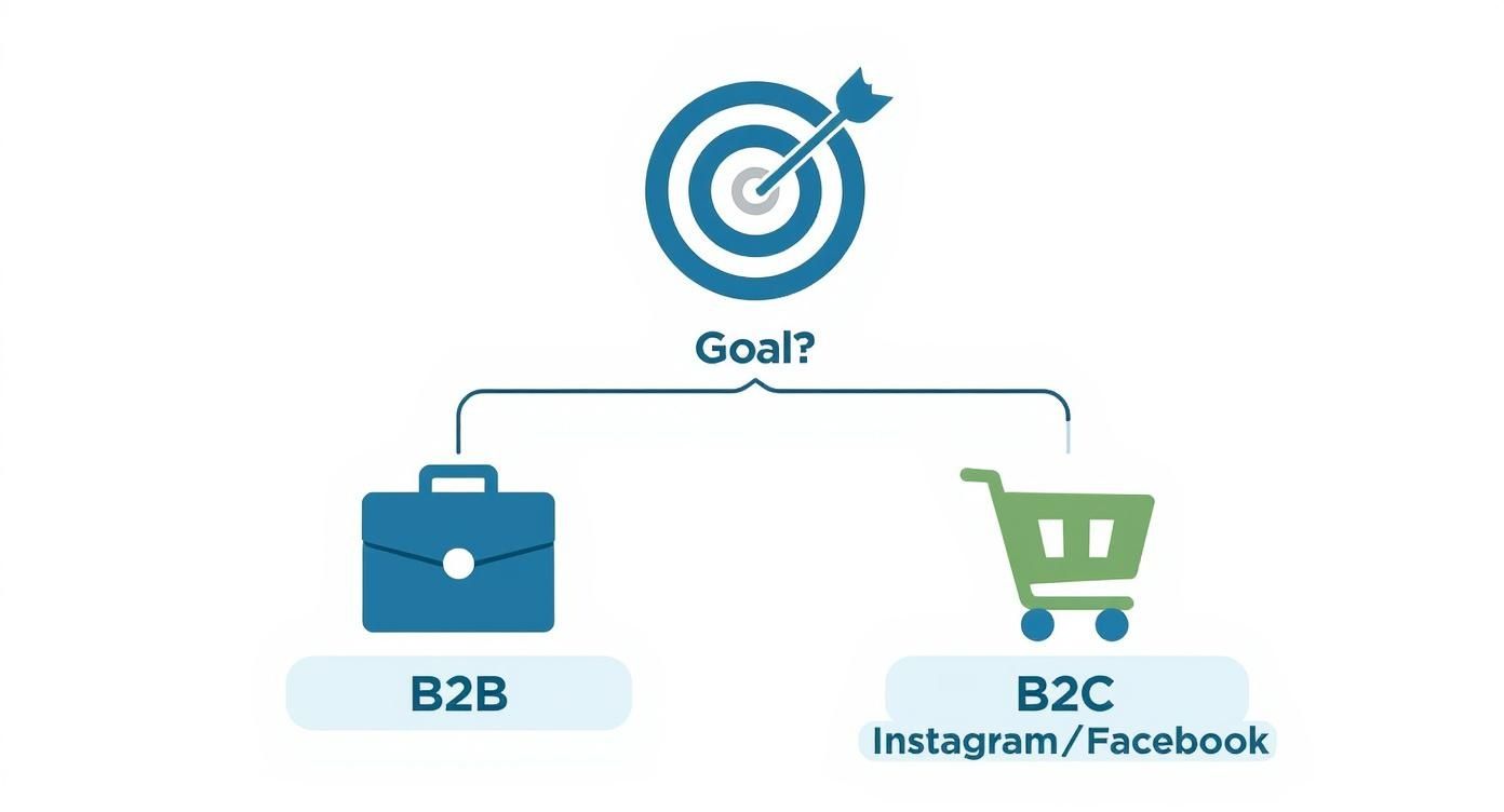 Infographic about generate leads on social media