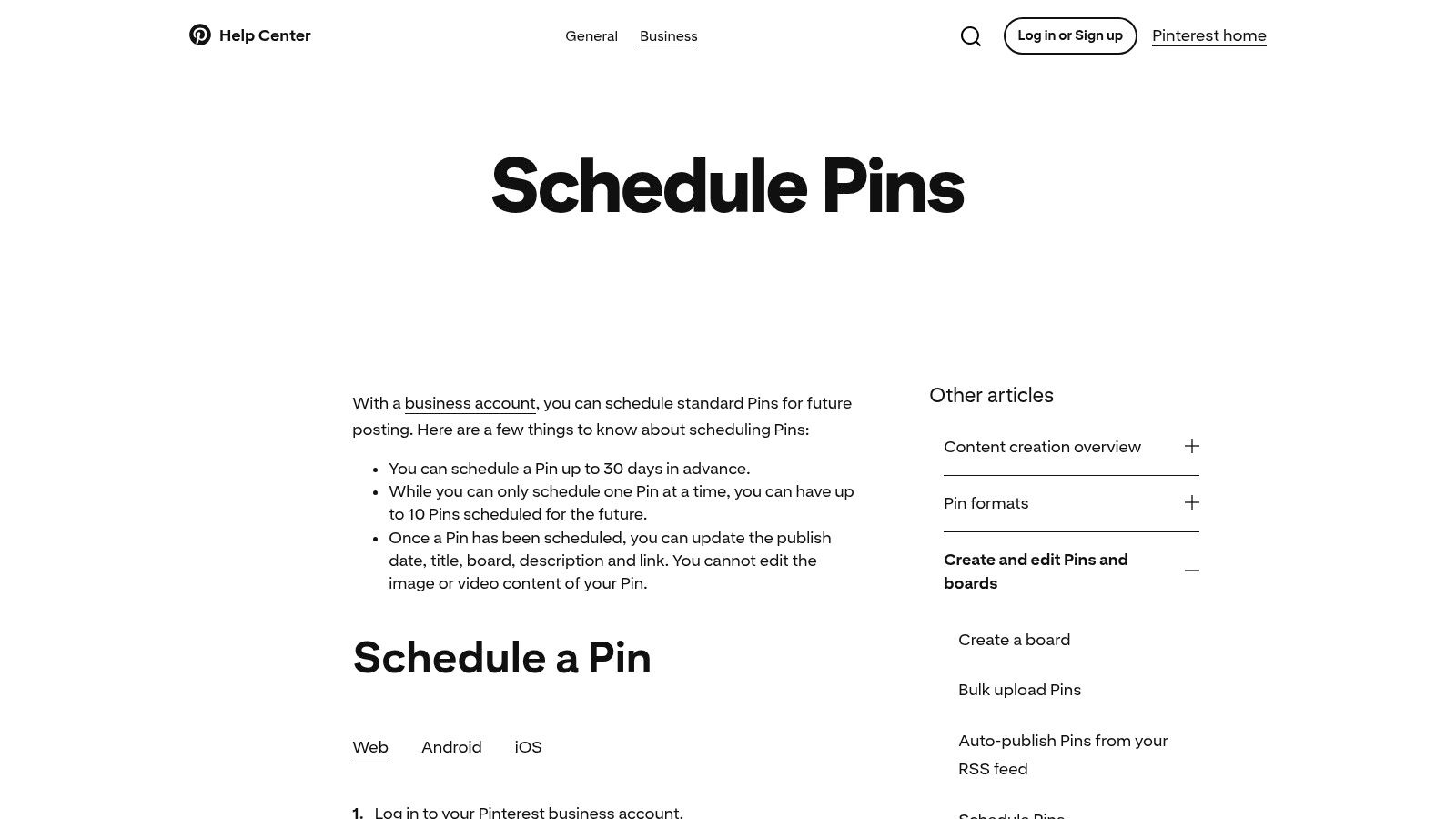 Pinterest (native Pin scheduling)