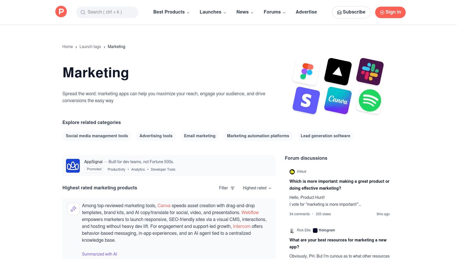 Product Hunt — Marketing topic