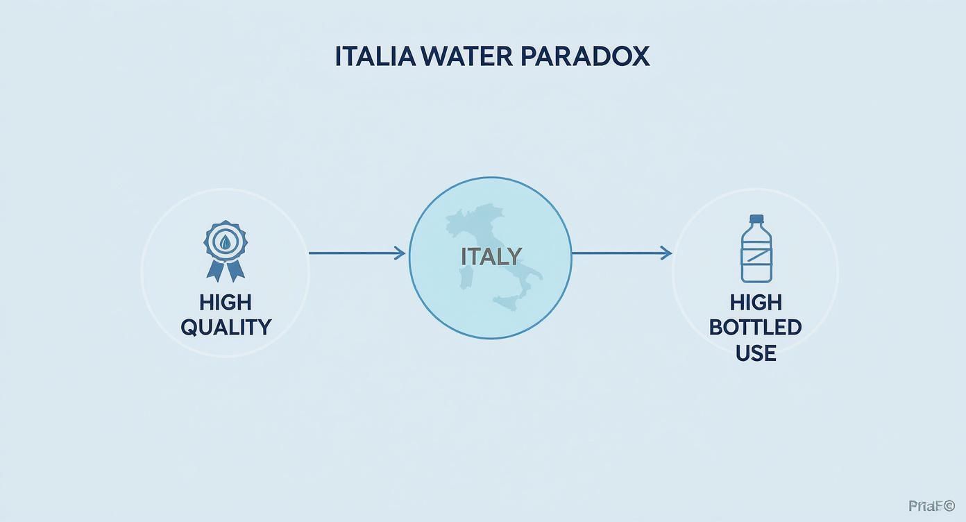 Infografica sull'acqua da bere