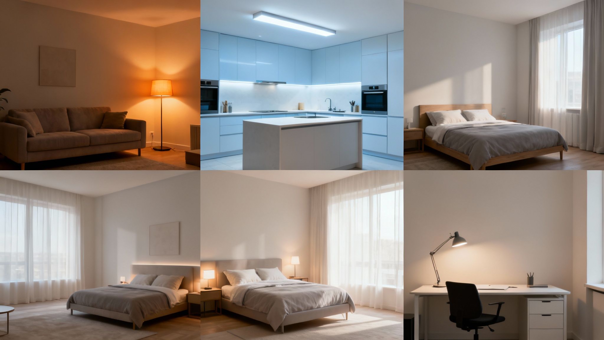 Un soggiorno moderno e ben illuminato, con mobili eleganti.