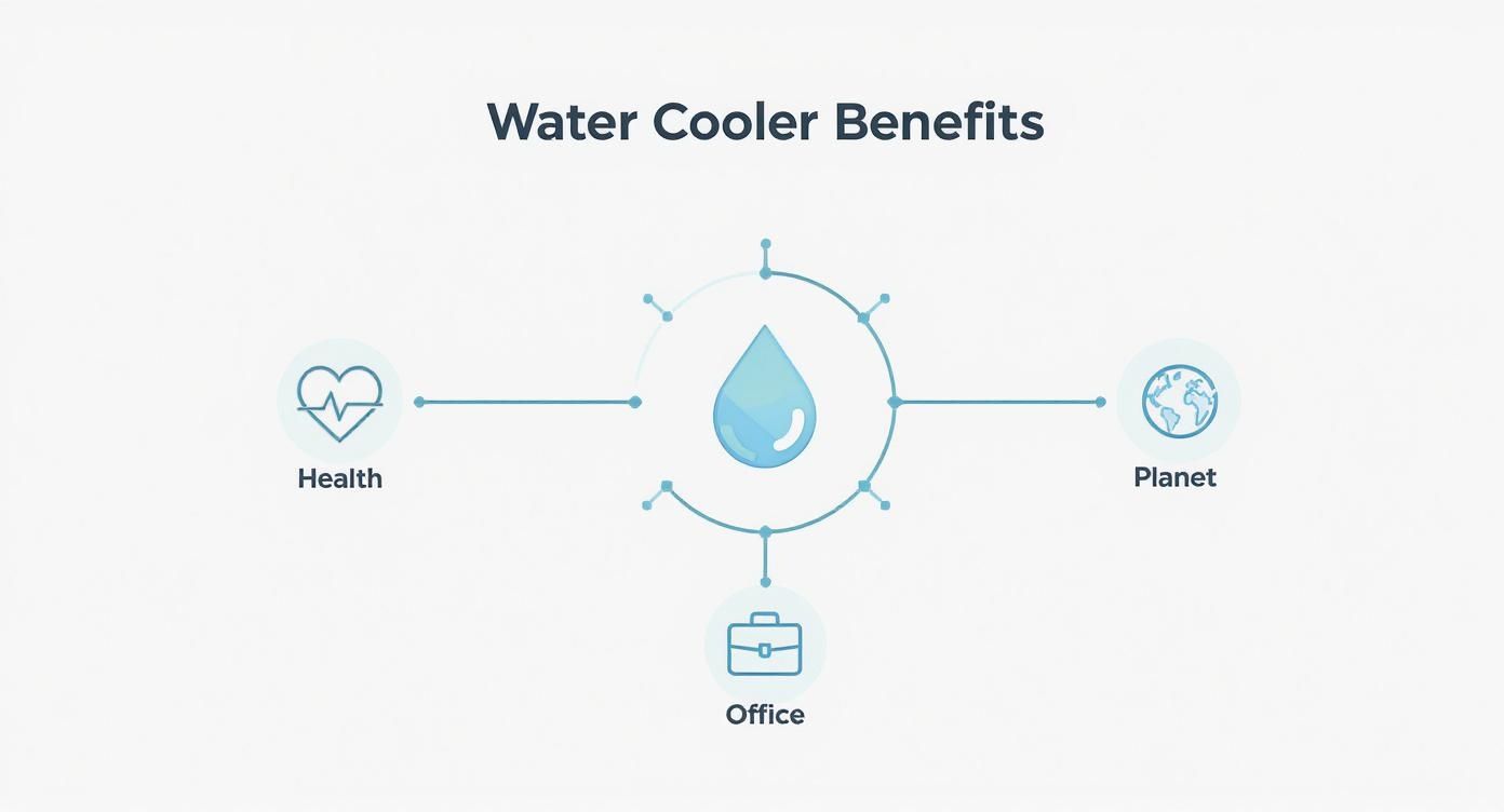 Infographic about cooler for water