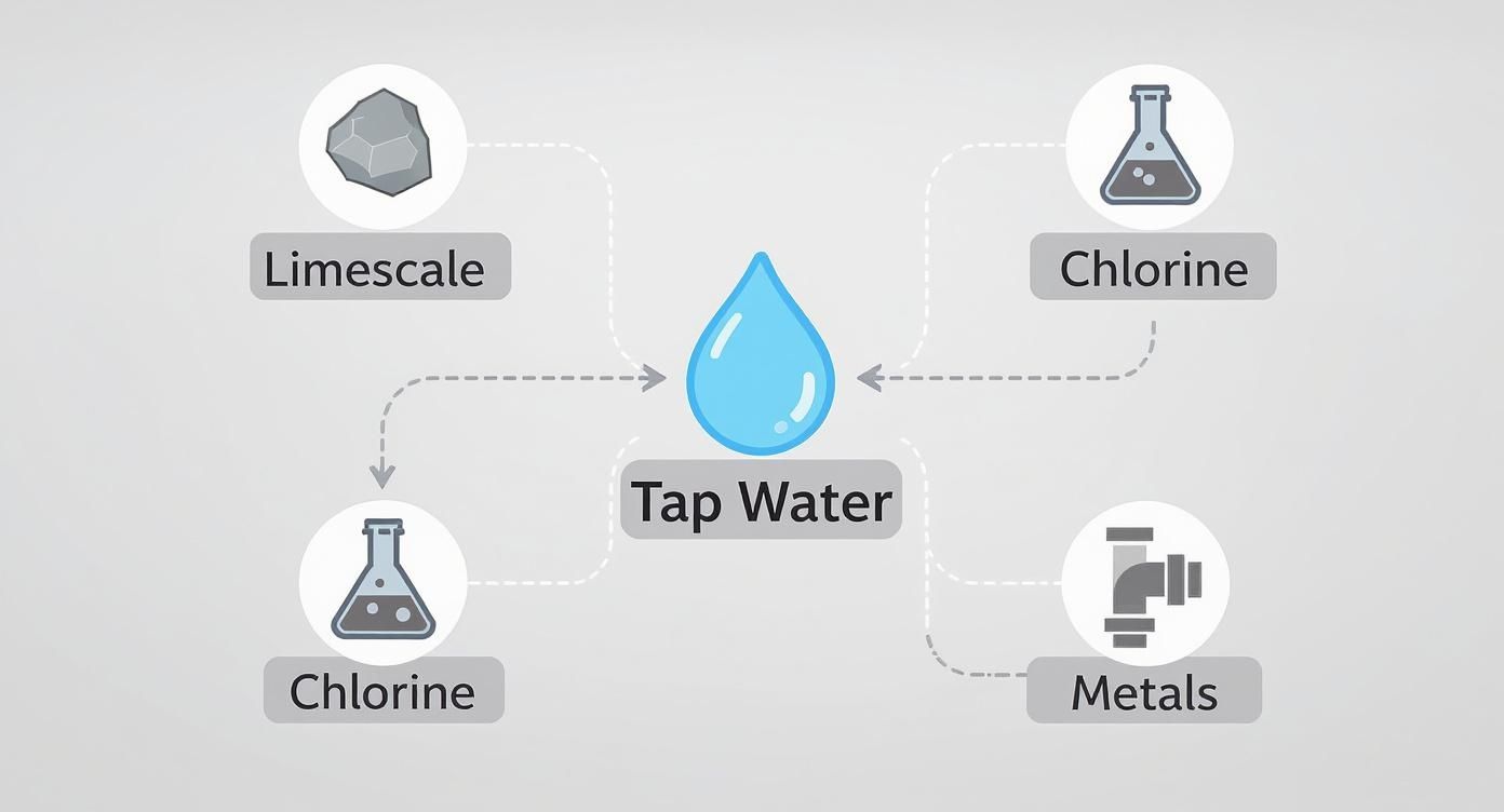 Infografica sulla depurazione dell'acqua potabile