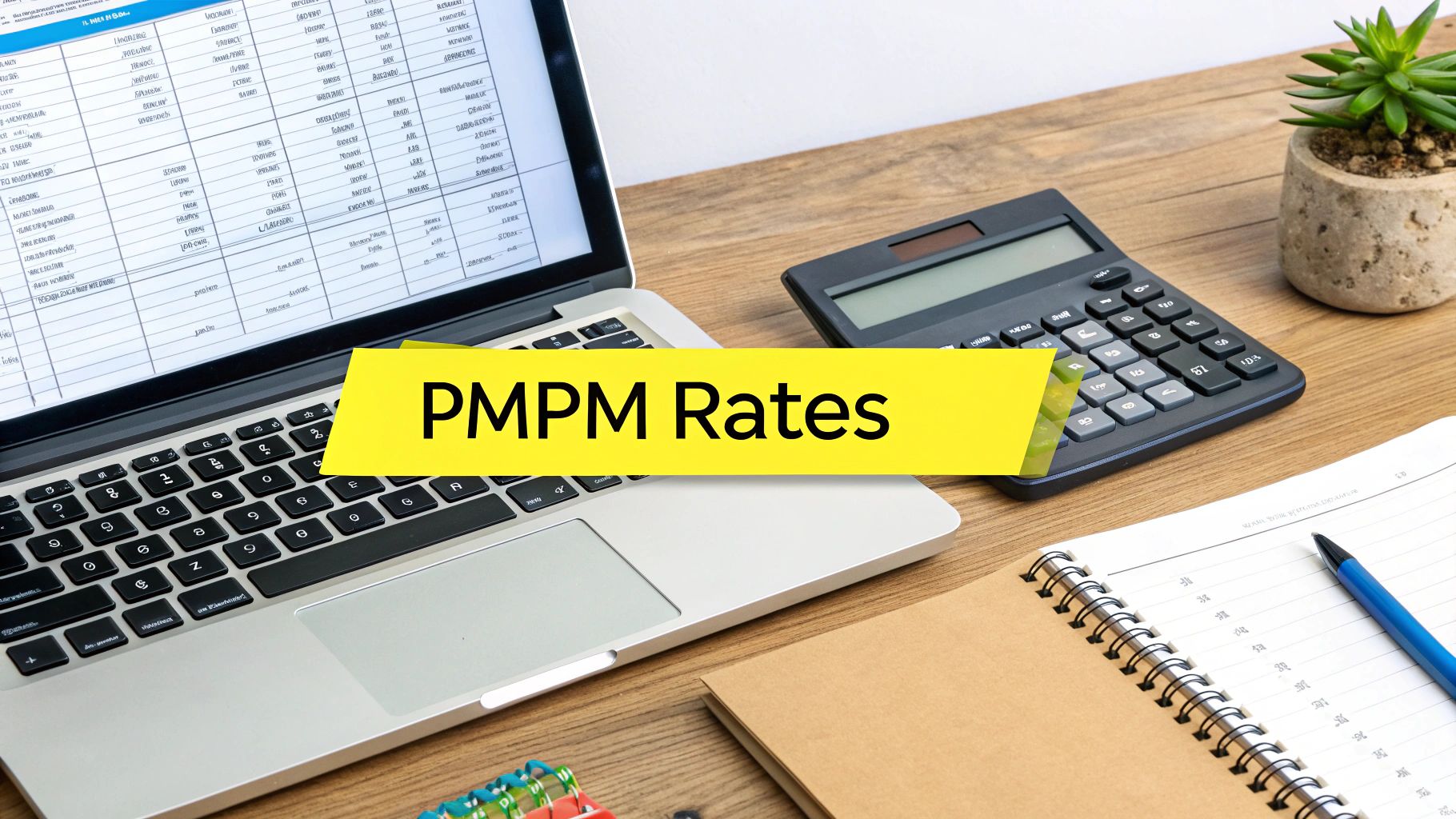 A close-up shot of a person using a calculator with financial documents and a laptop in the background, symbolizing financial analysis.