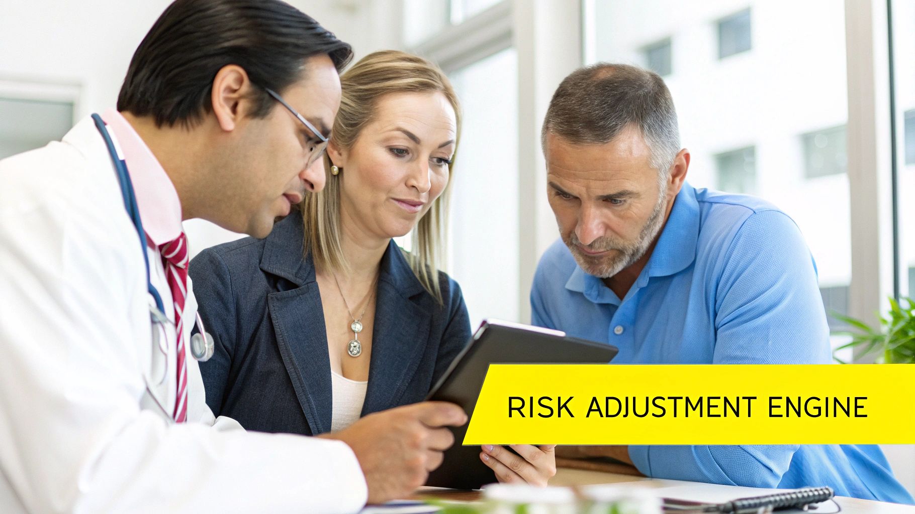 A physician reviewing patient data on a tablet, symbolizing the connection between clinical documentation and financial outcomes in healthcare.