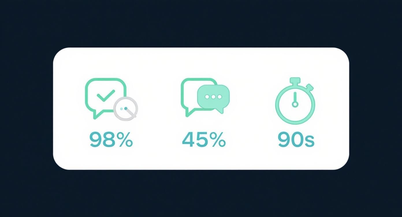 Infographic about conversational text messaging