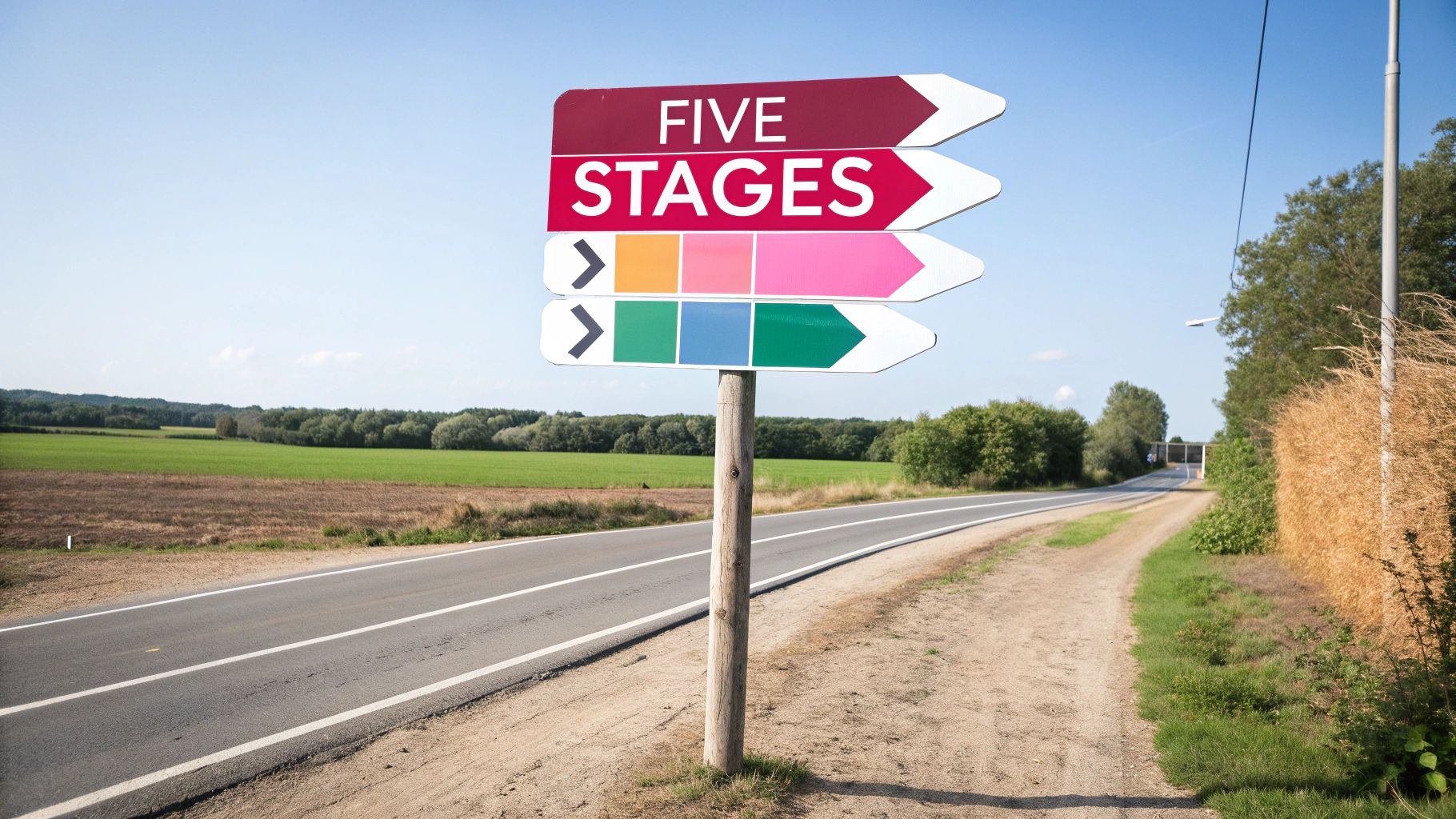 A person looking at a customer journey map on a wall with sticky notes