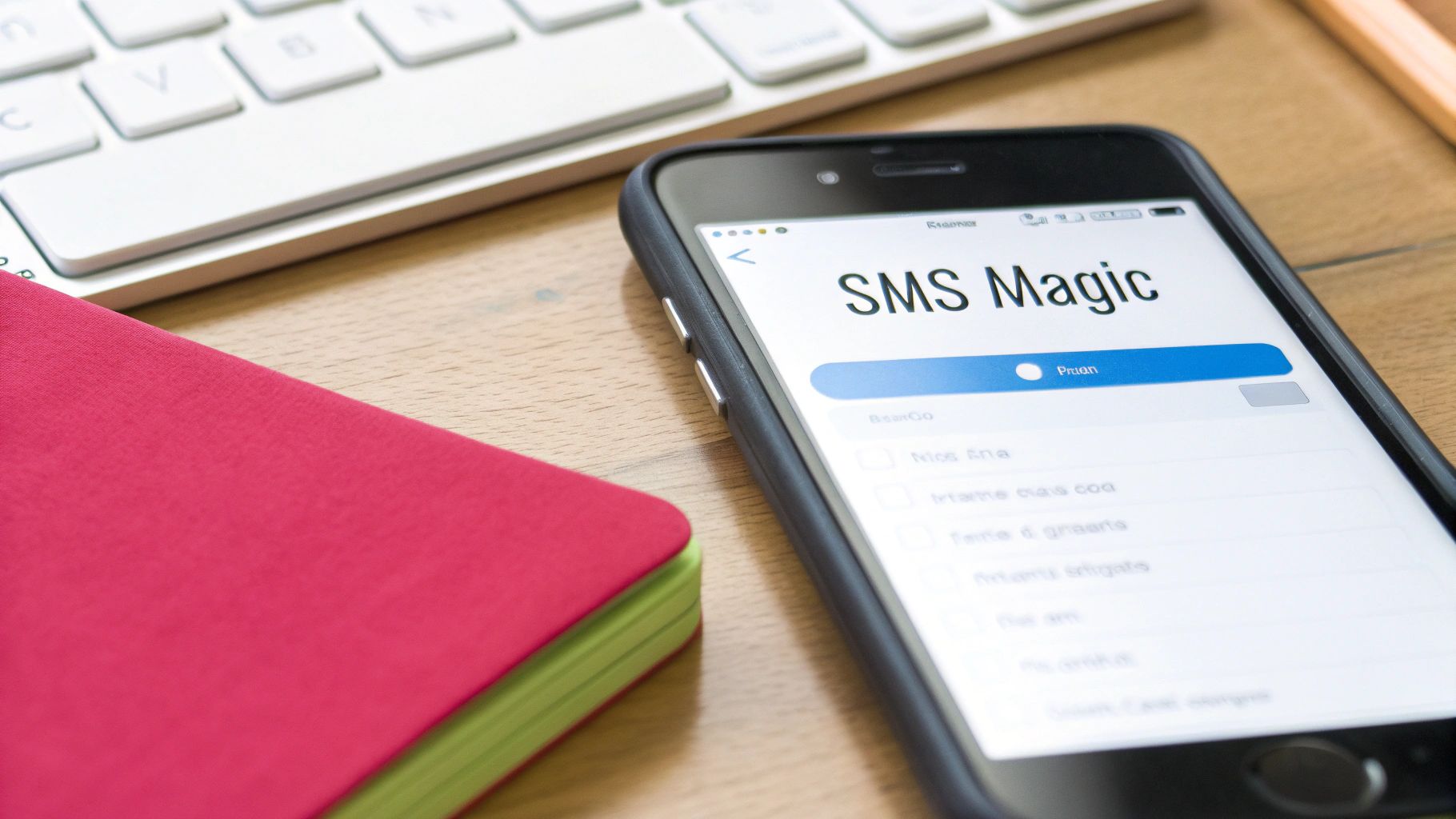 A person typing a text message on their smartphone