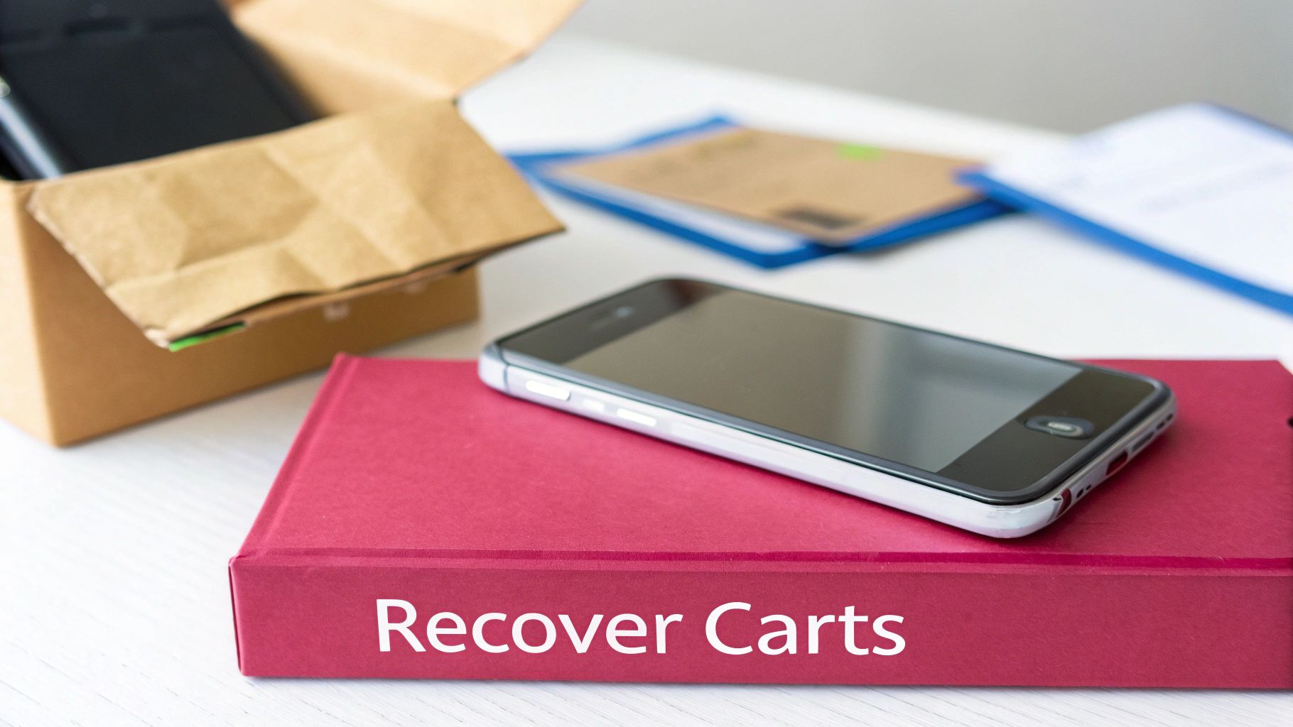 A screenshot of the CartBoss website showing the headline 'Turn Abandoned Carts into Profit with SMS'.