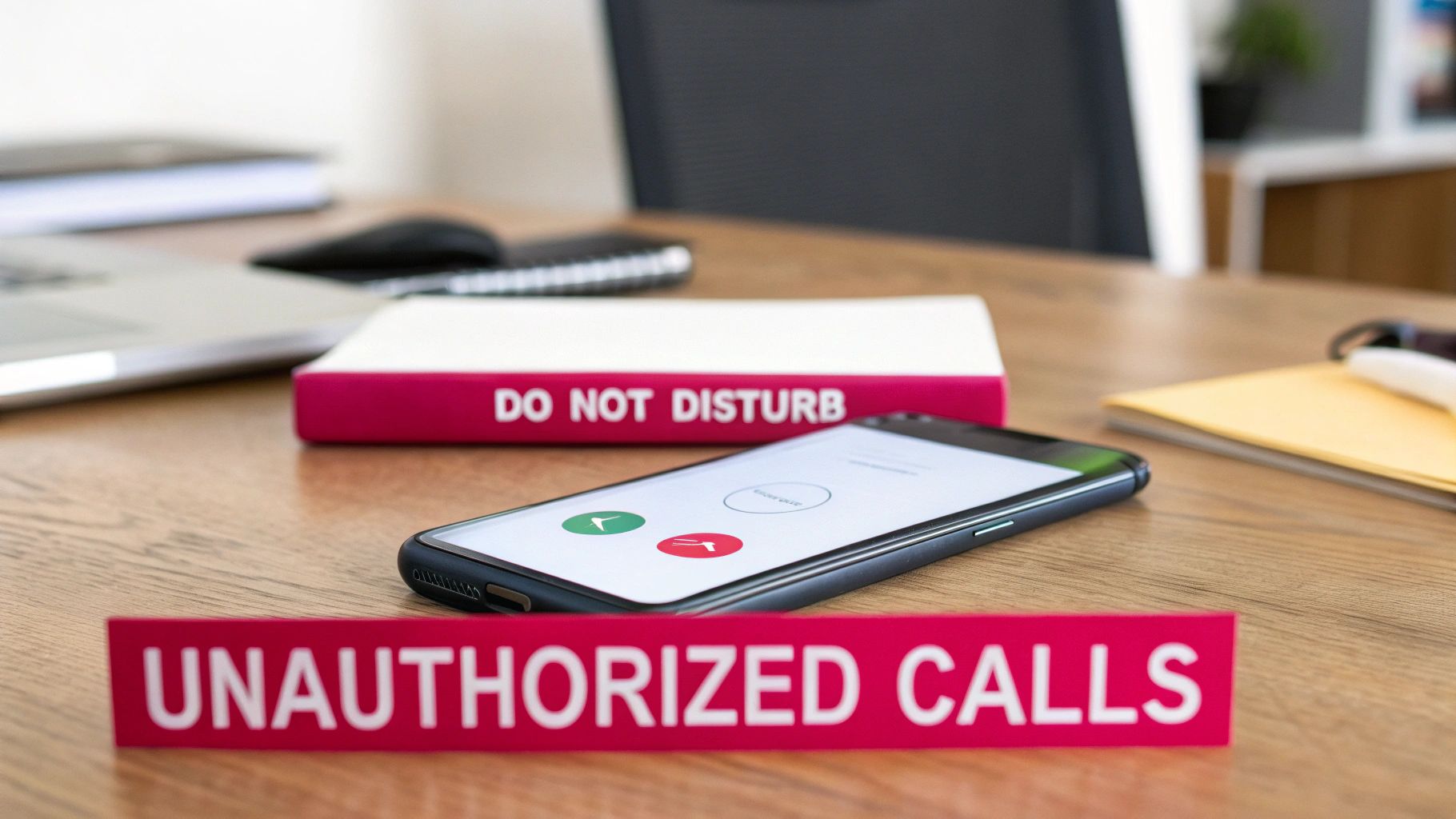 Person looking at a smartphone with a notification alert, illustrating consumer contact