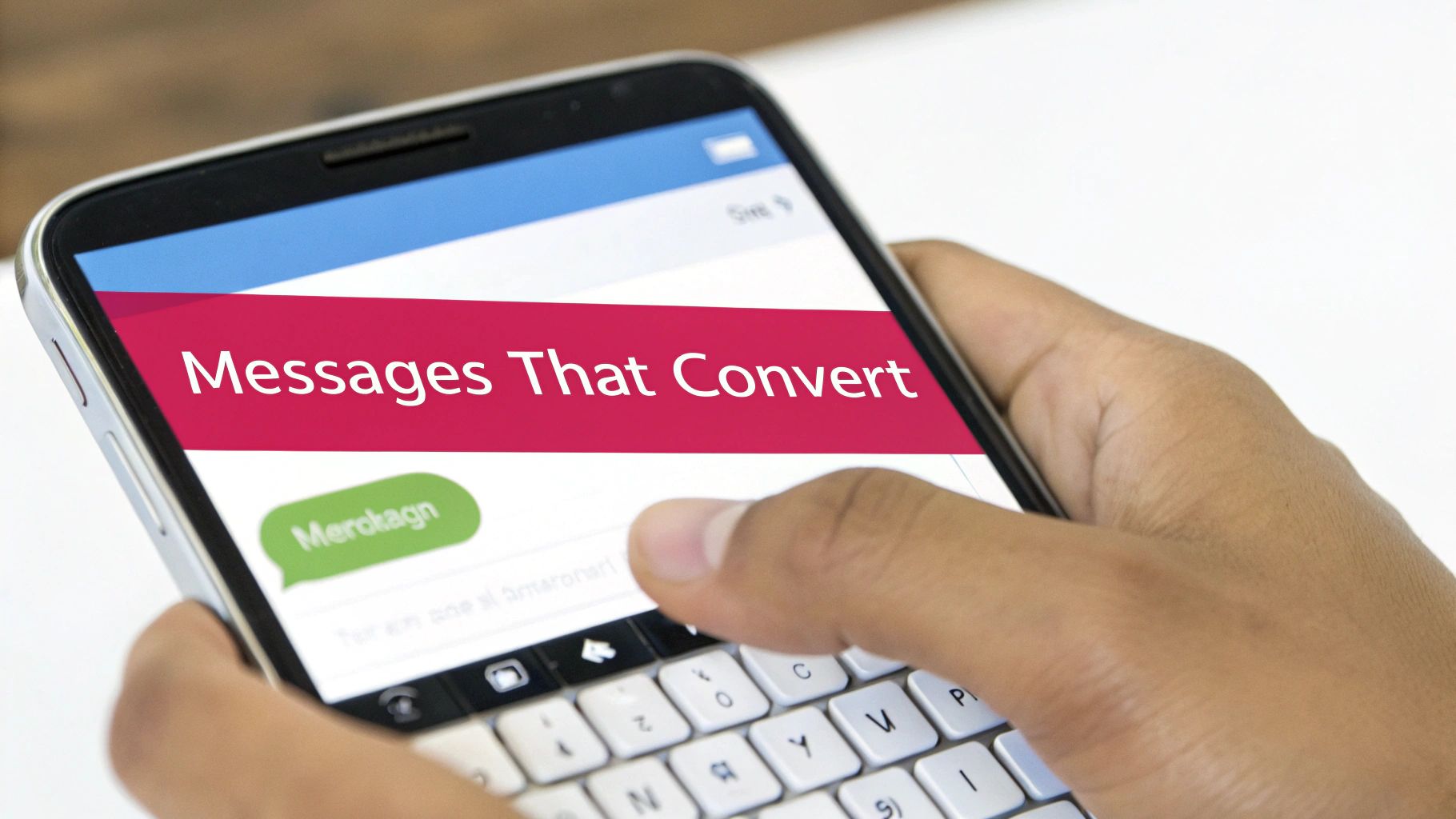 Image of a gavel and a phone, symbolizing legal rules for texting