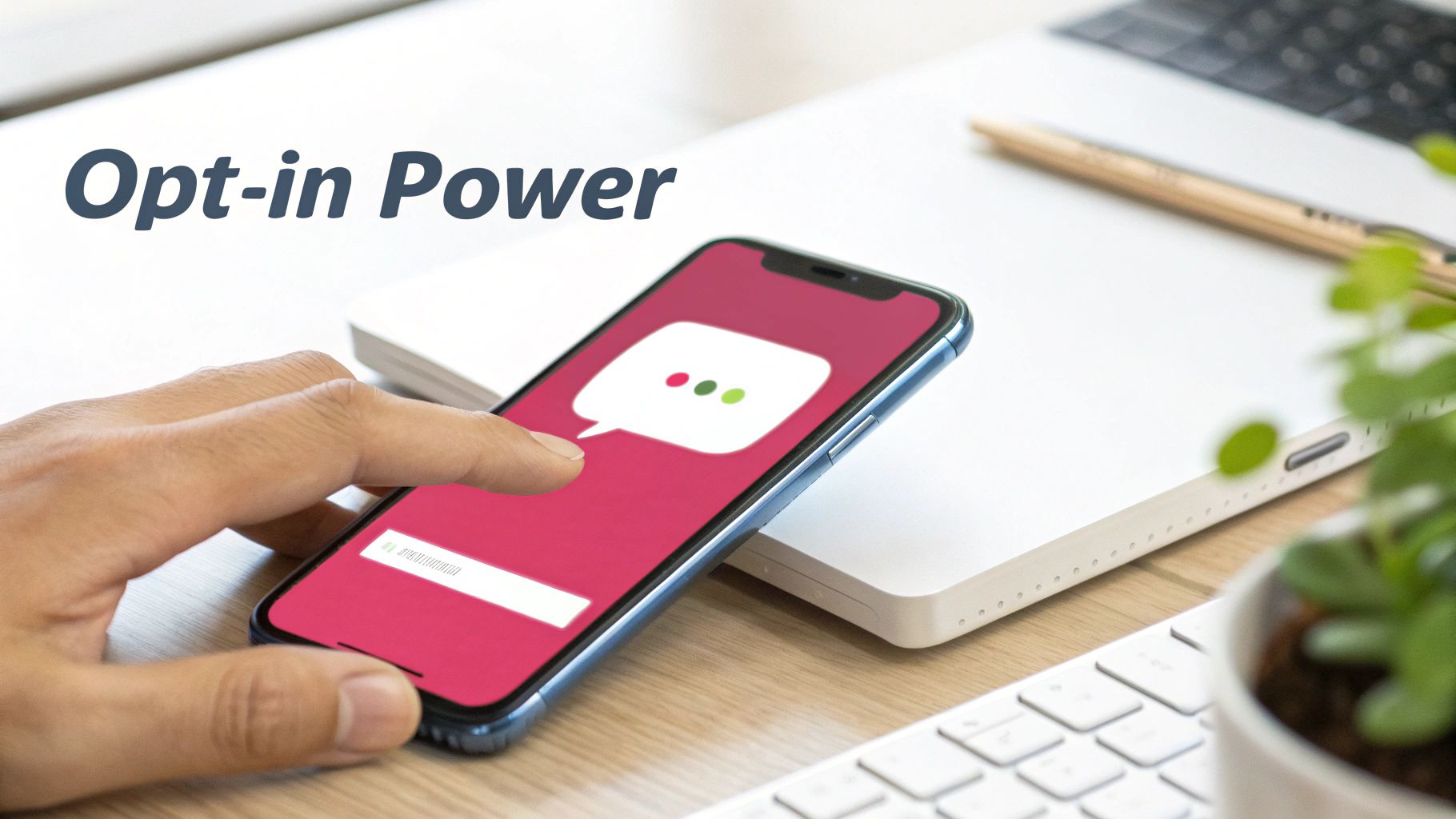 Image of a legal gavel next to a smartphone showing text messages