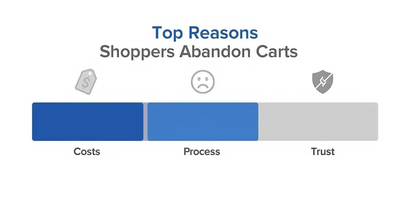 Infographic about shopping cart abandonment rate