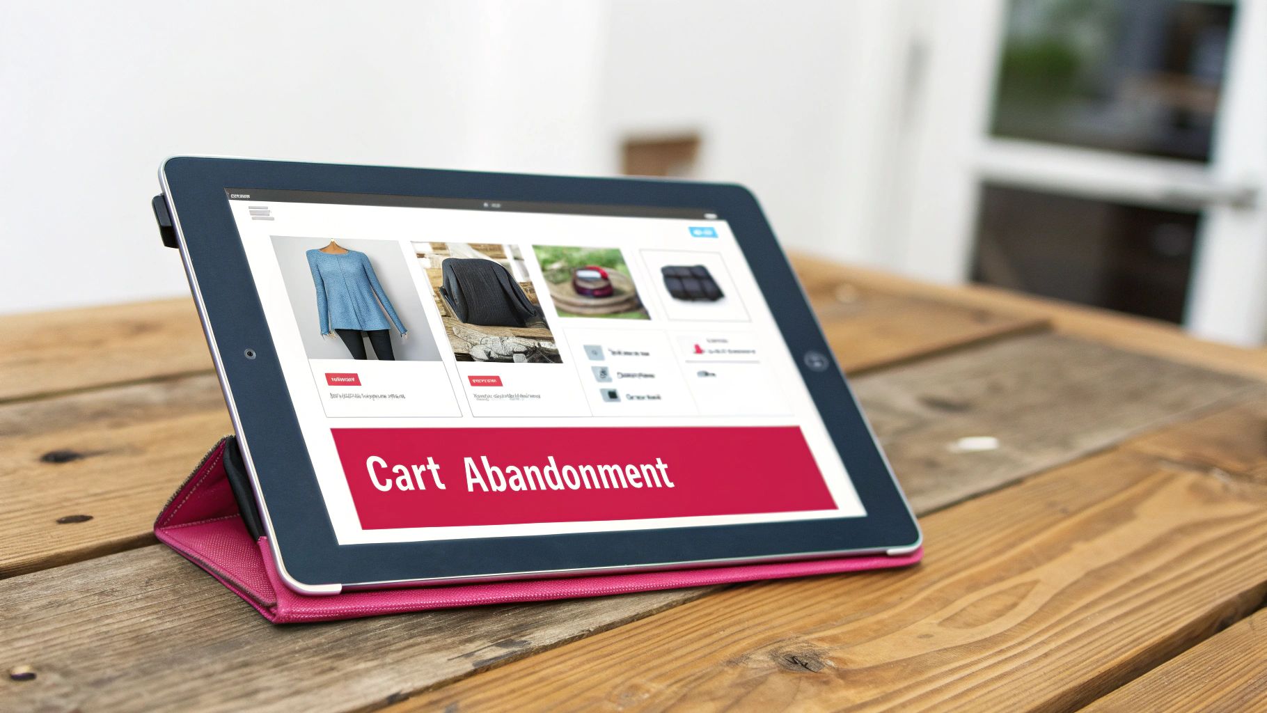 Infographic showing key data about Cart Abandonment Rate
