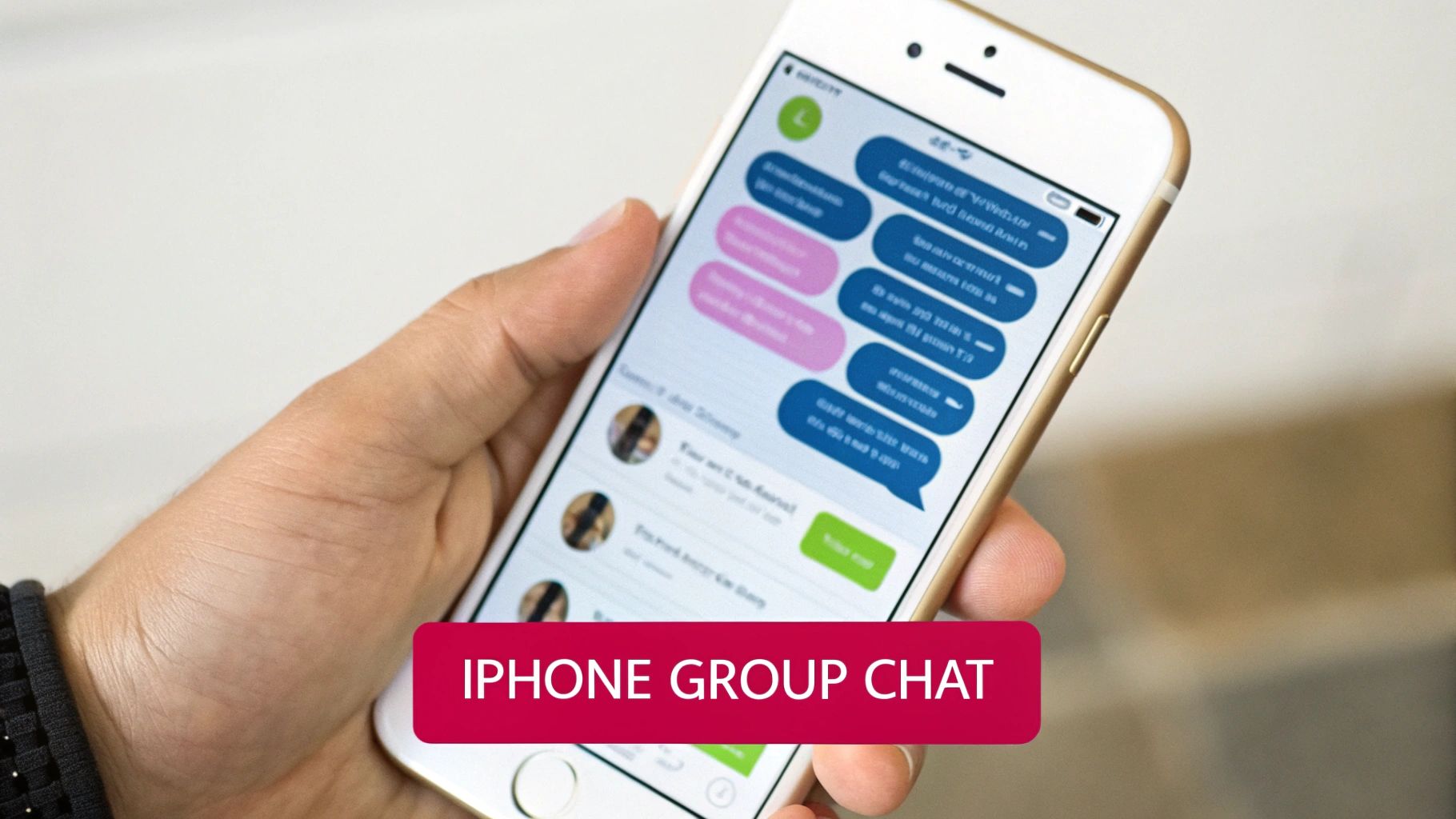 Screenshot of starting a new group message on an iPhone.