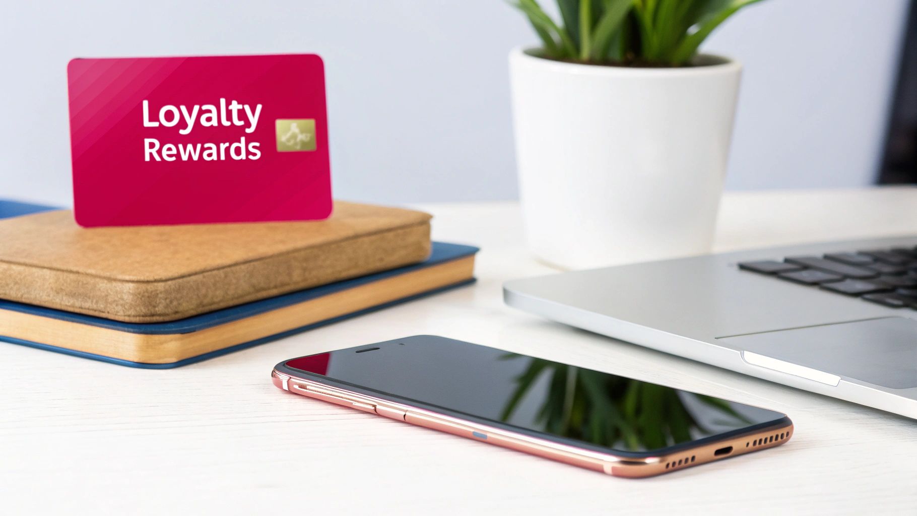 A person receiving a gift box with a heart on it, symbolizing a loyalty reward program that customers appreciate.