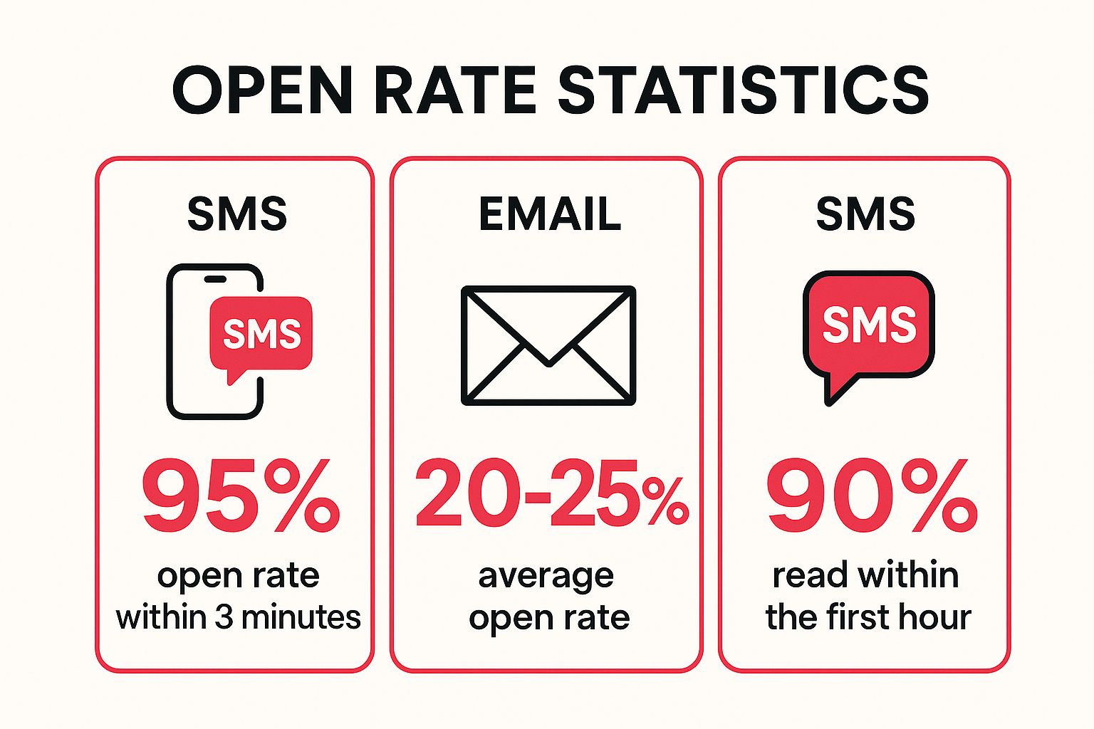 Infographic showing key data about Delivery Speed and Open Rates