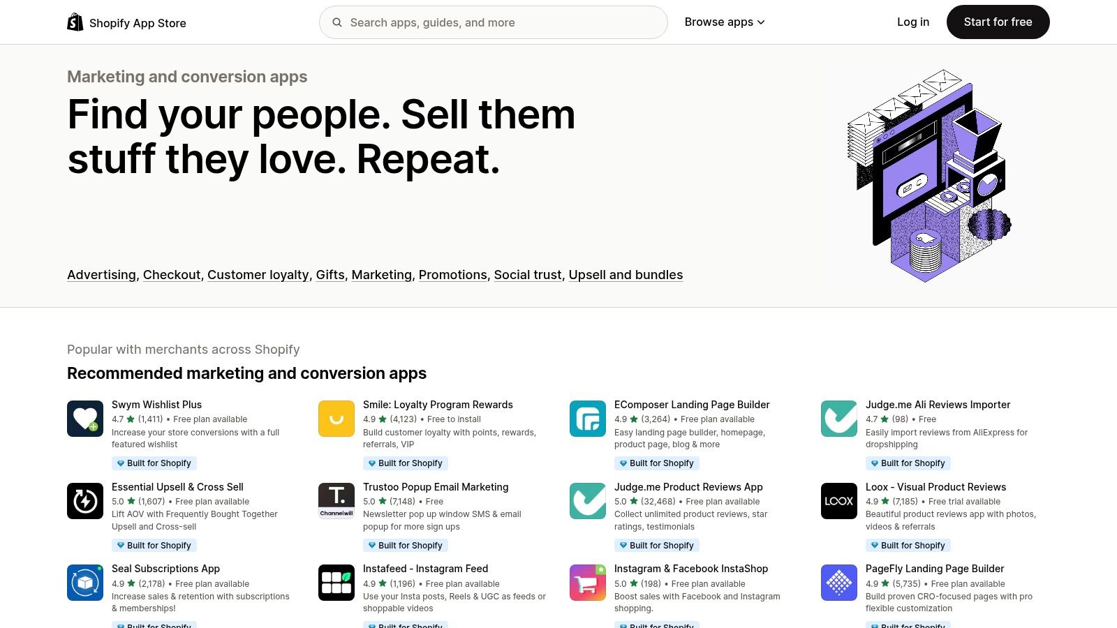 Shopify App Store – Marketing & Conversion